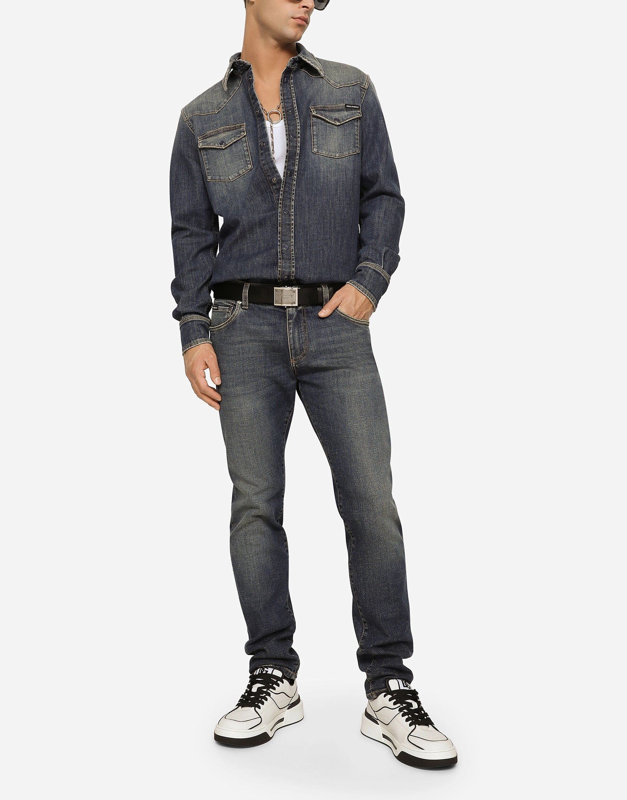 Dolce & Gabbana Dolce & Gabbana denim stretch shirt for men