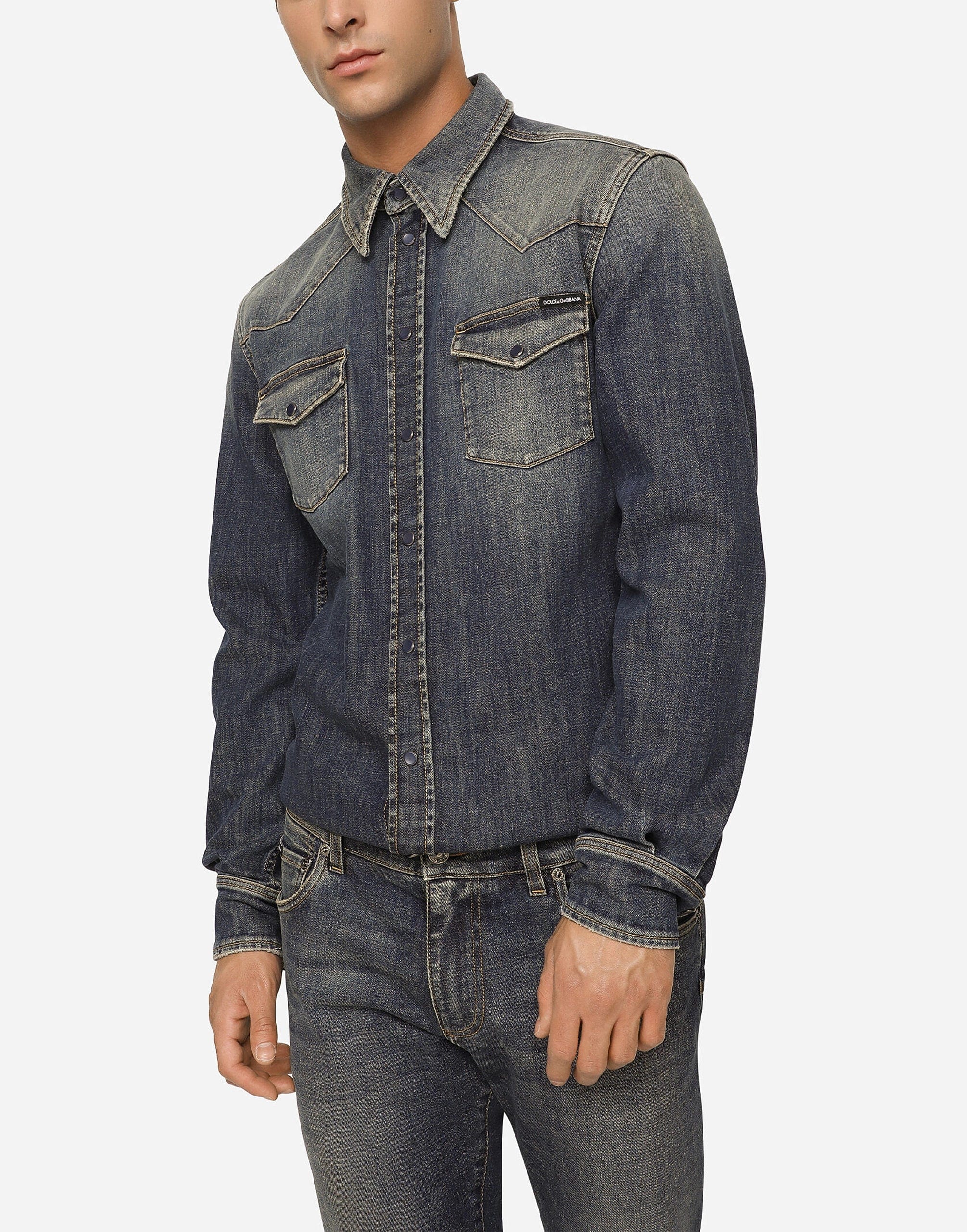 Dolce & Gabbana Dolce & Gabbana denim stretch shirt for men