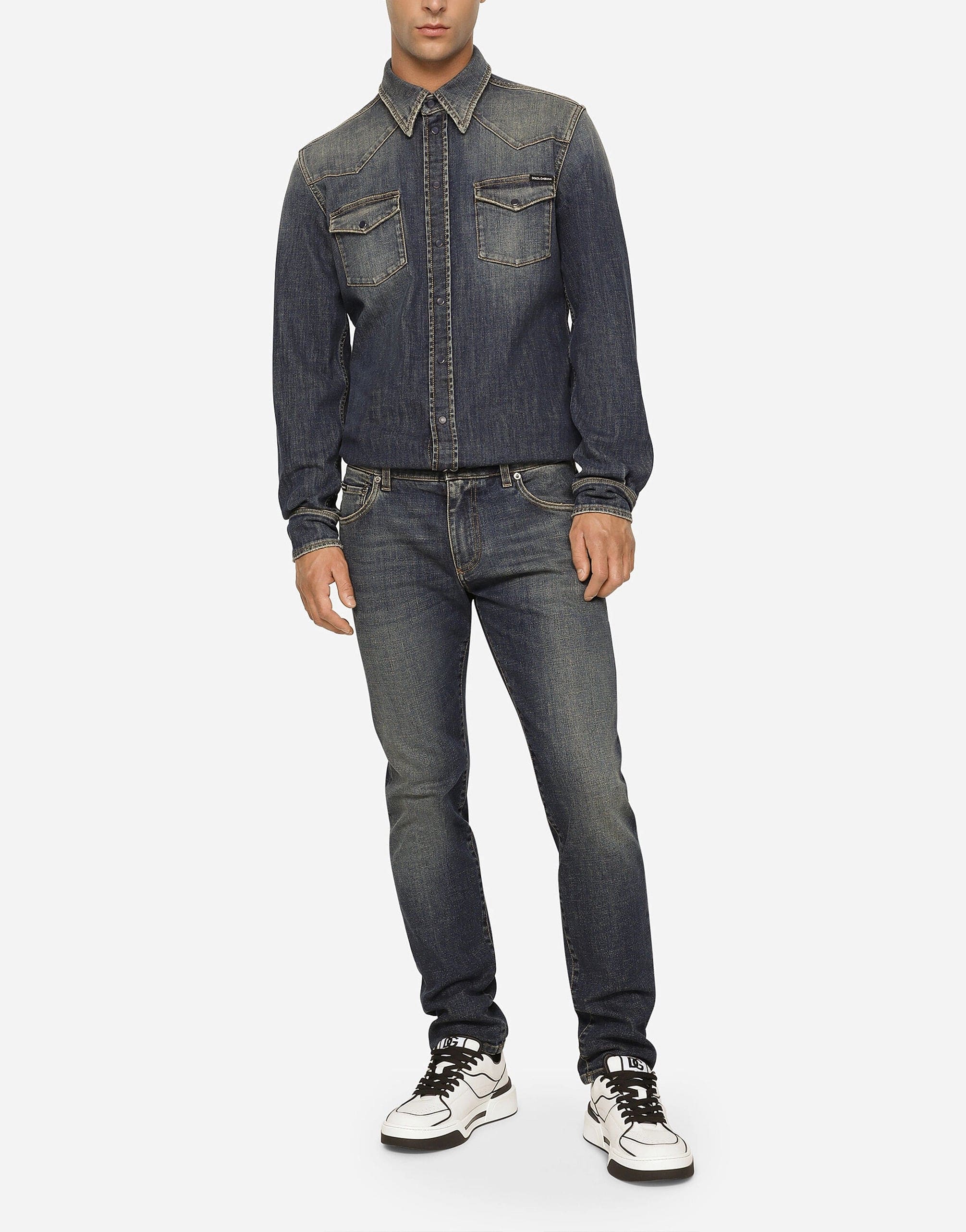 Dolce & Gabbana Dolce & Gabbana denim stretch shirt for men