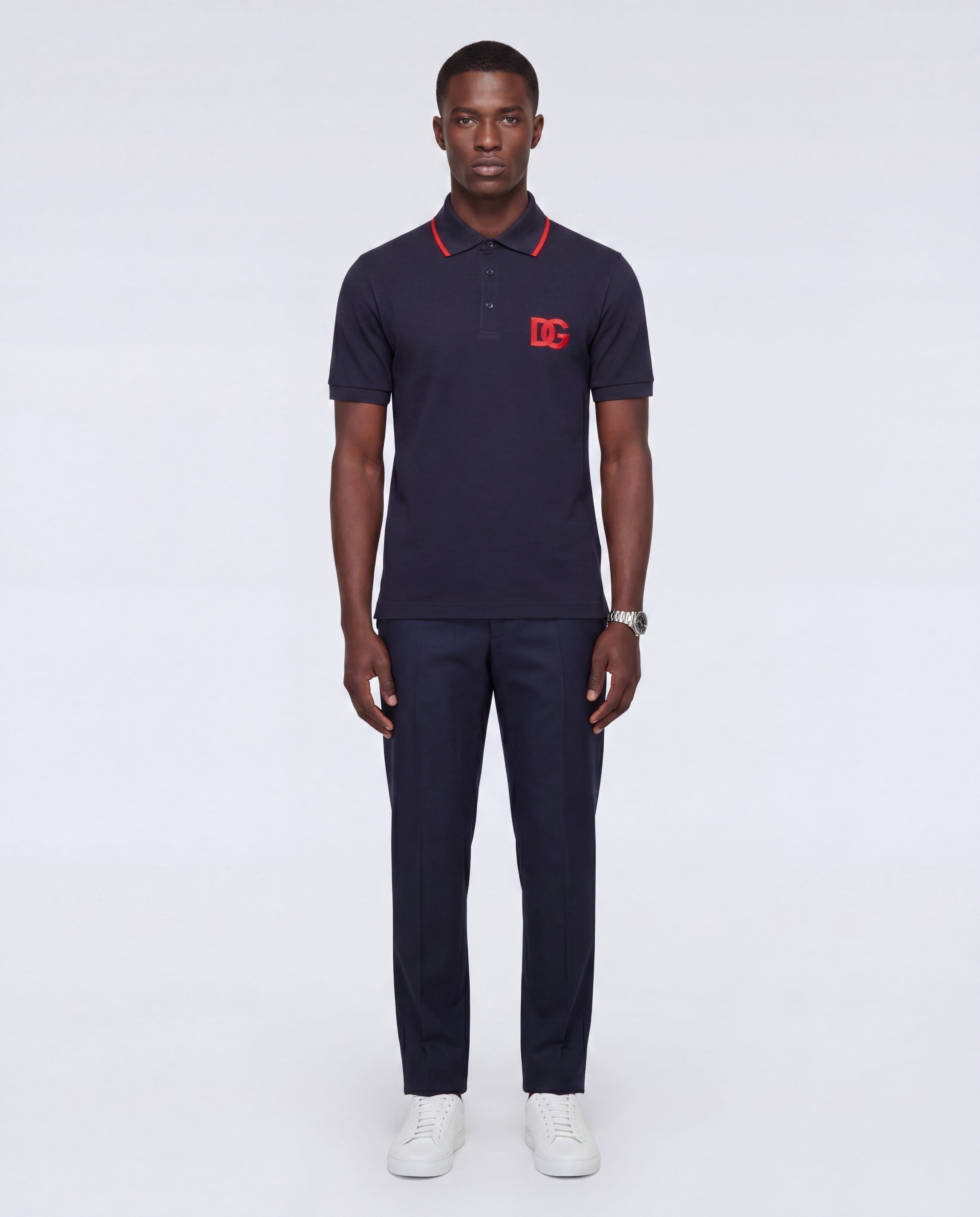 Dolce & Gabbana DG Logo Cotton Polo Shirt - alternate view