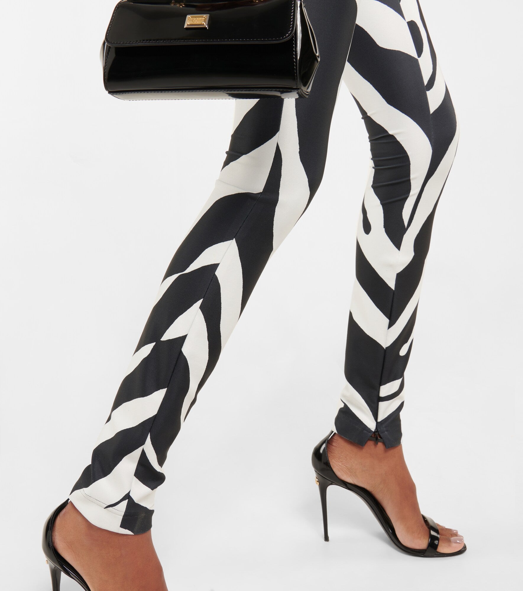 Zebra-Printed Long Sleeve Jumpsuit
