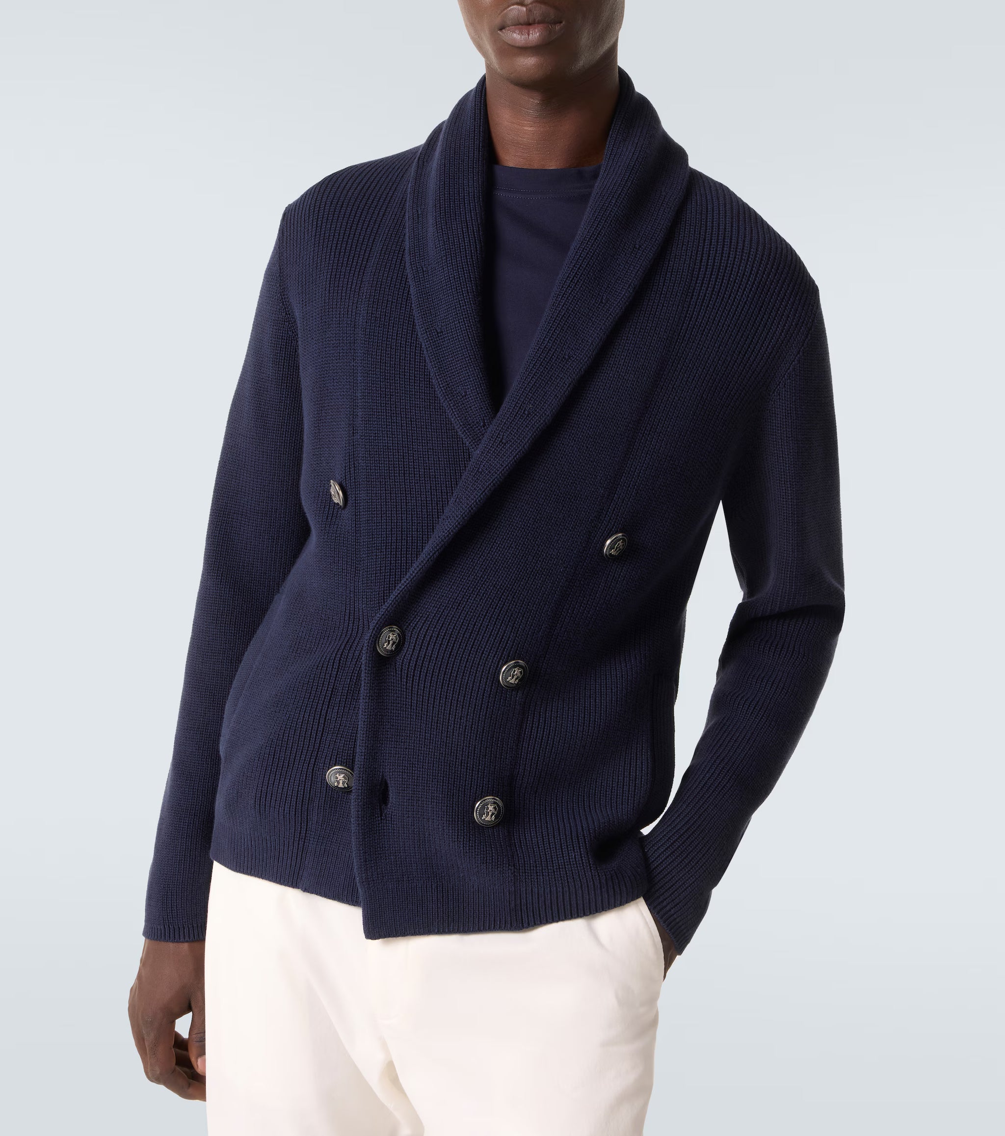 Brunello Cucinelli Cotton Double-Breasted Cardigan | Sendegaro IT