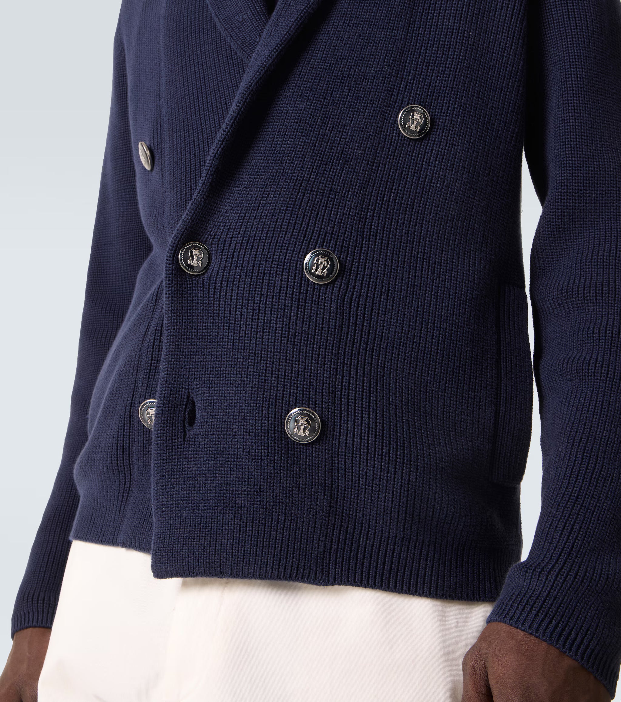 Brunello Cucinelli Cotton Double-Breasted Cardigan | Sendegaro IT