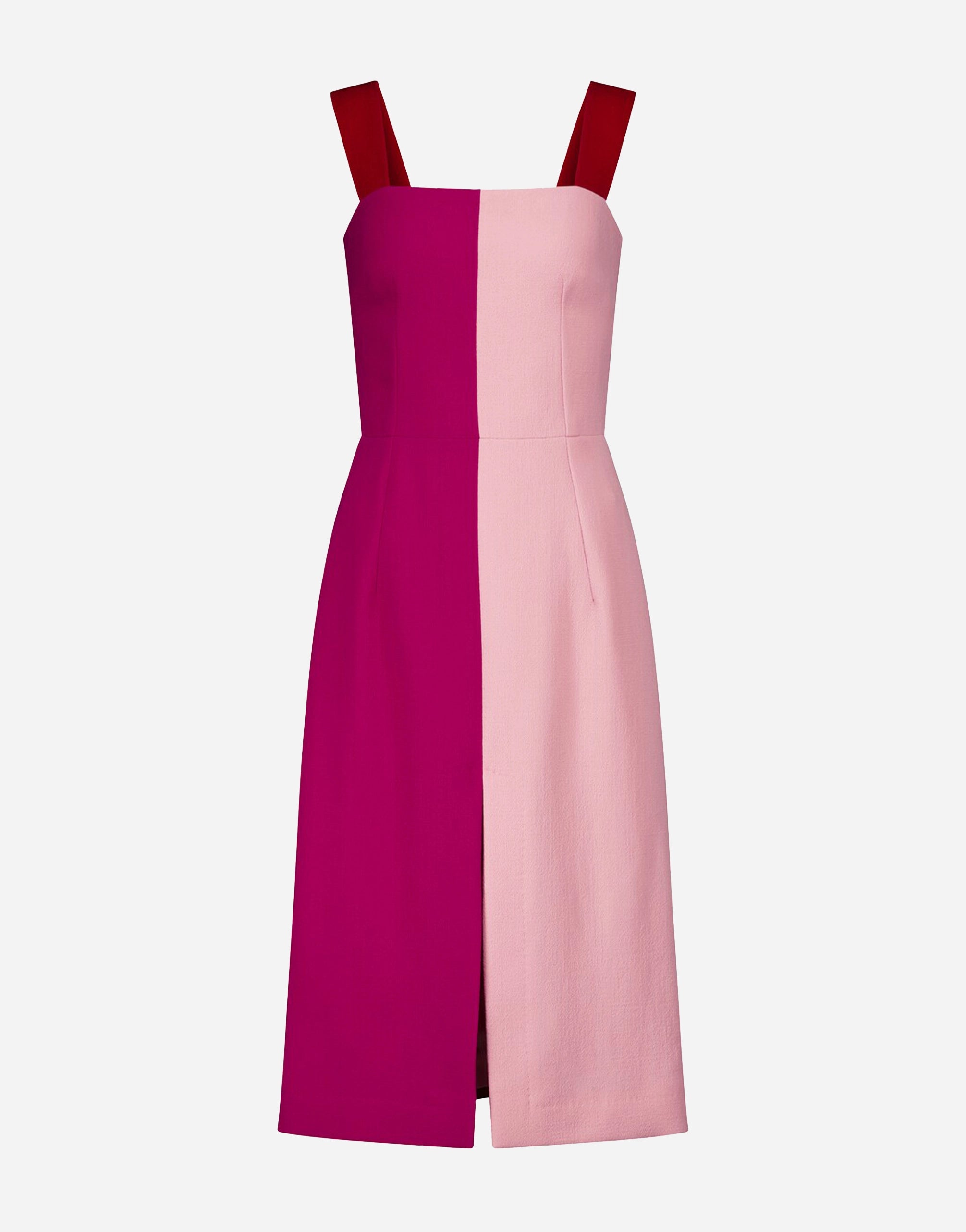 Dolce & Gabbana farbblockiertes ärmelloses Midi-Kleid
