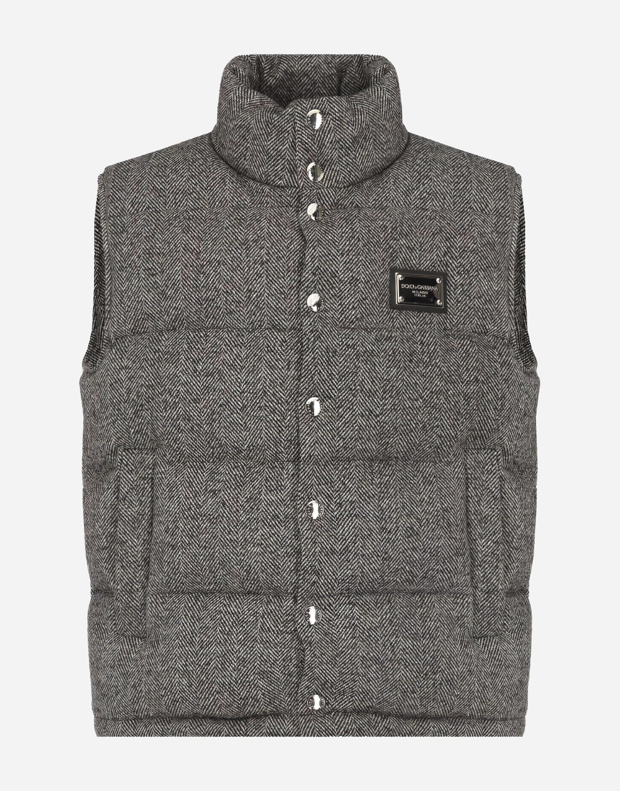 Dolce & Gabbana Herringbone Quilted Gilet Vest