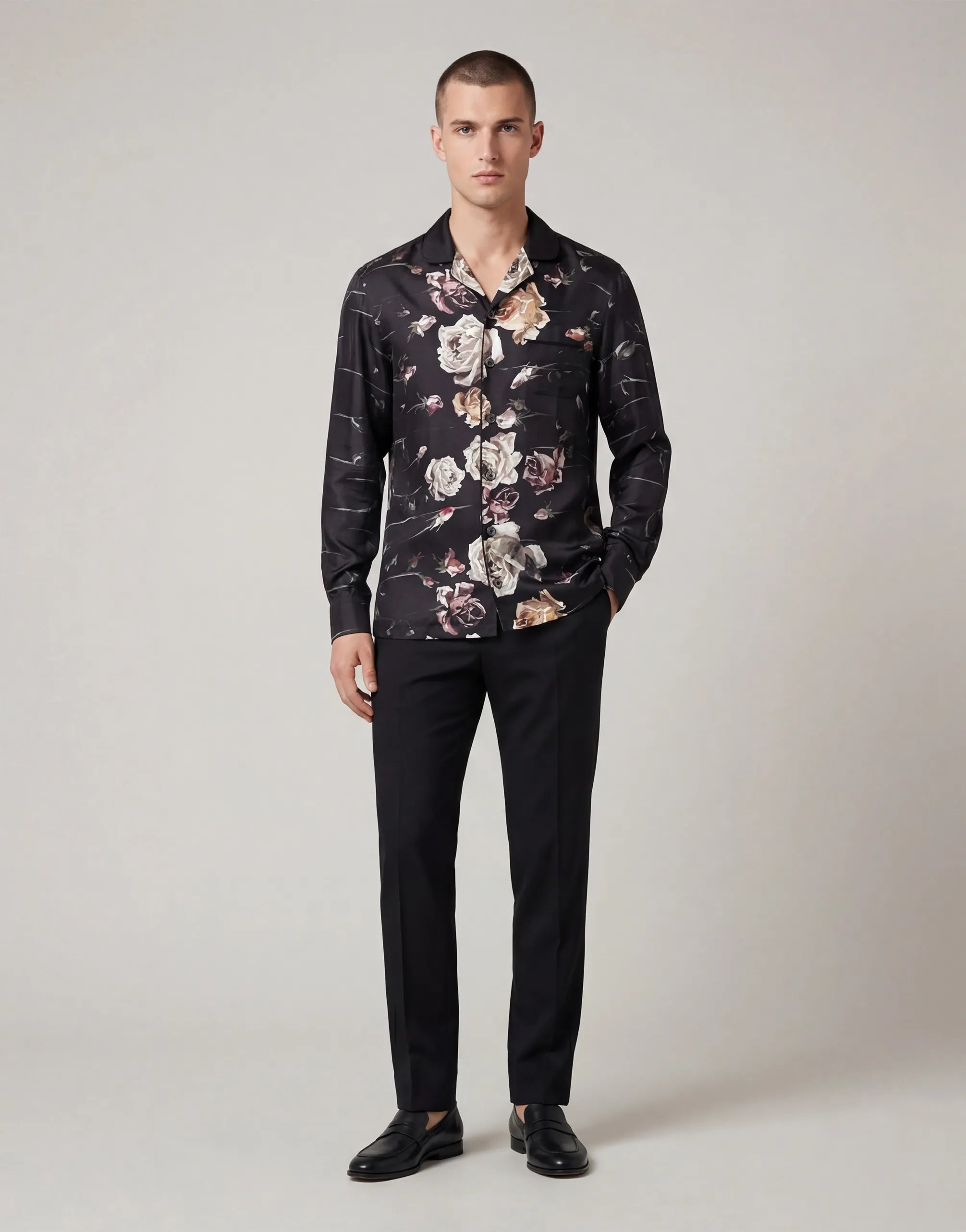 Dolce & Gabbana Painterly Rose Print Shirt - alternate view