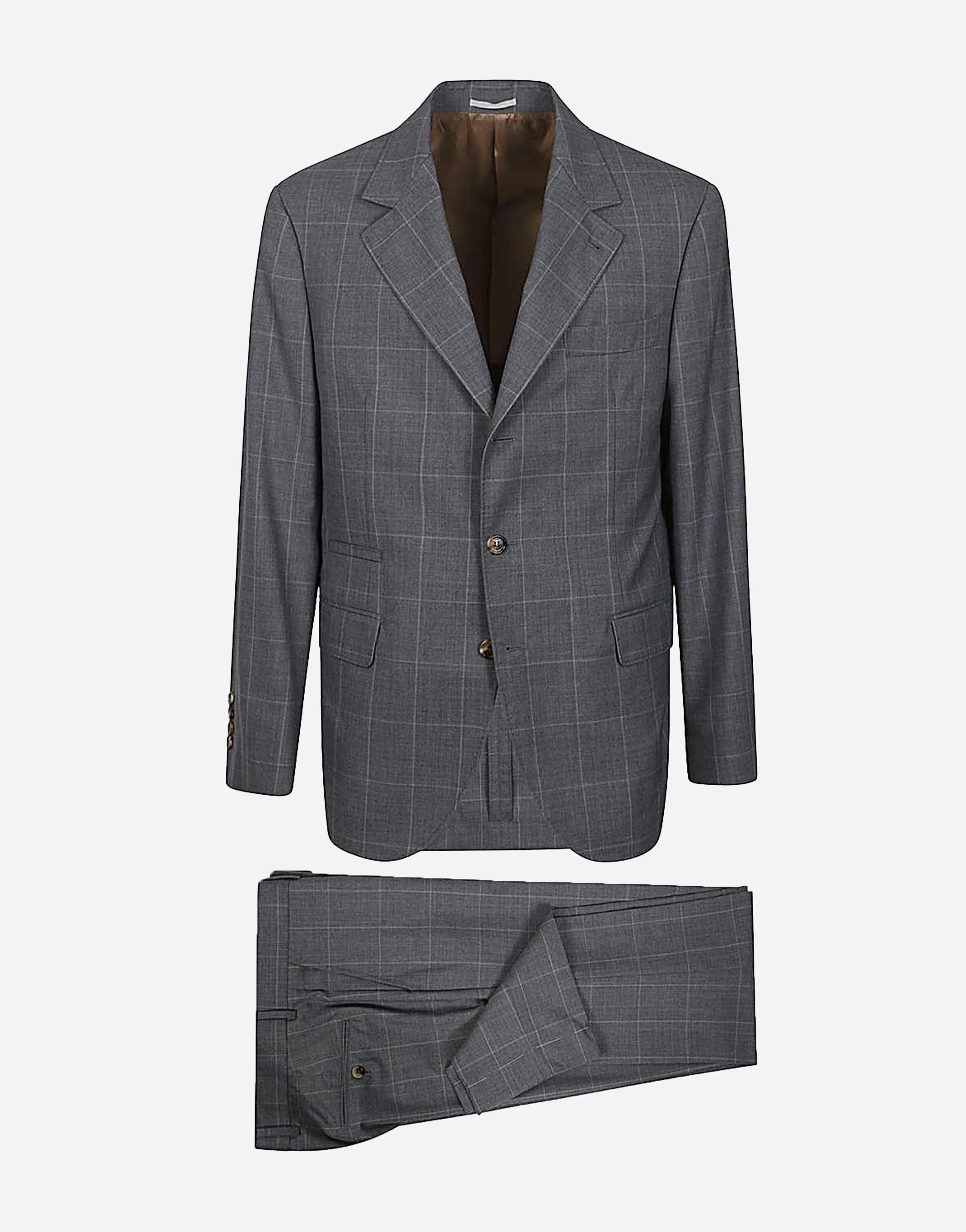 Super 120s Check Virgin-Wool Suit