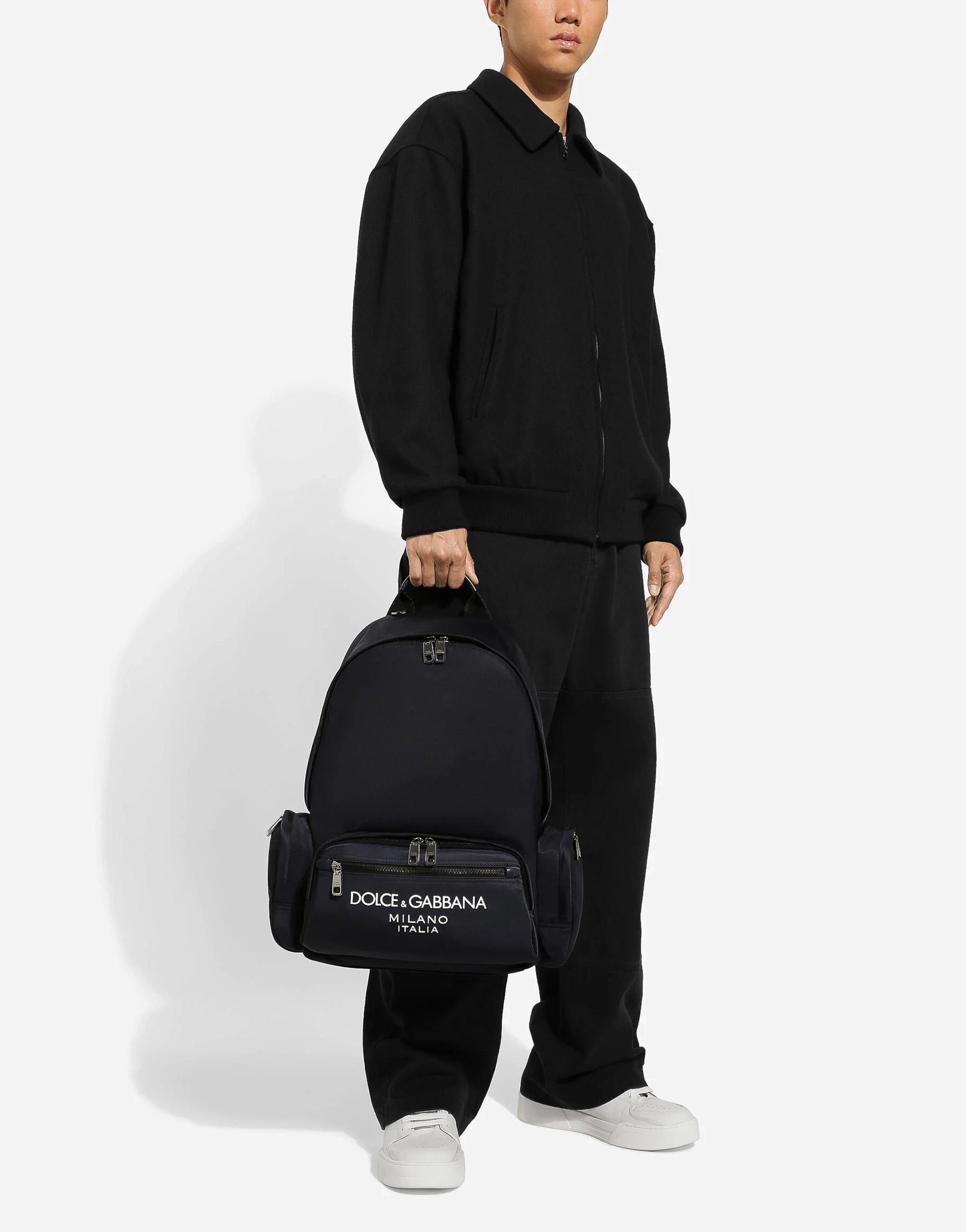 Logo-Stamp Zipped Backpack