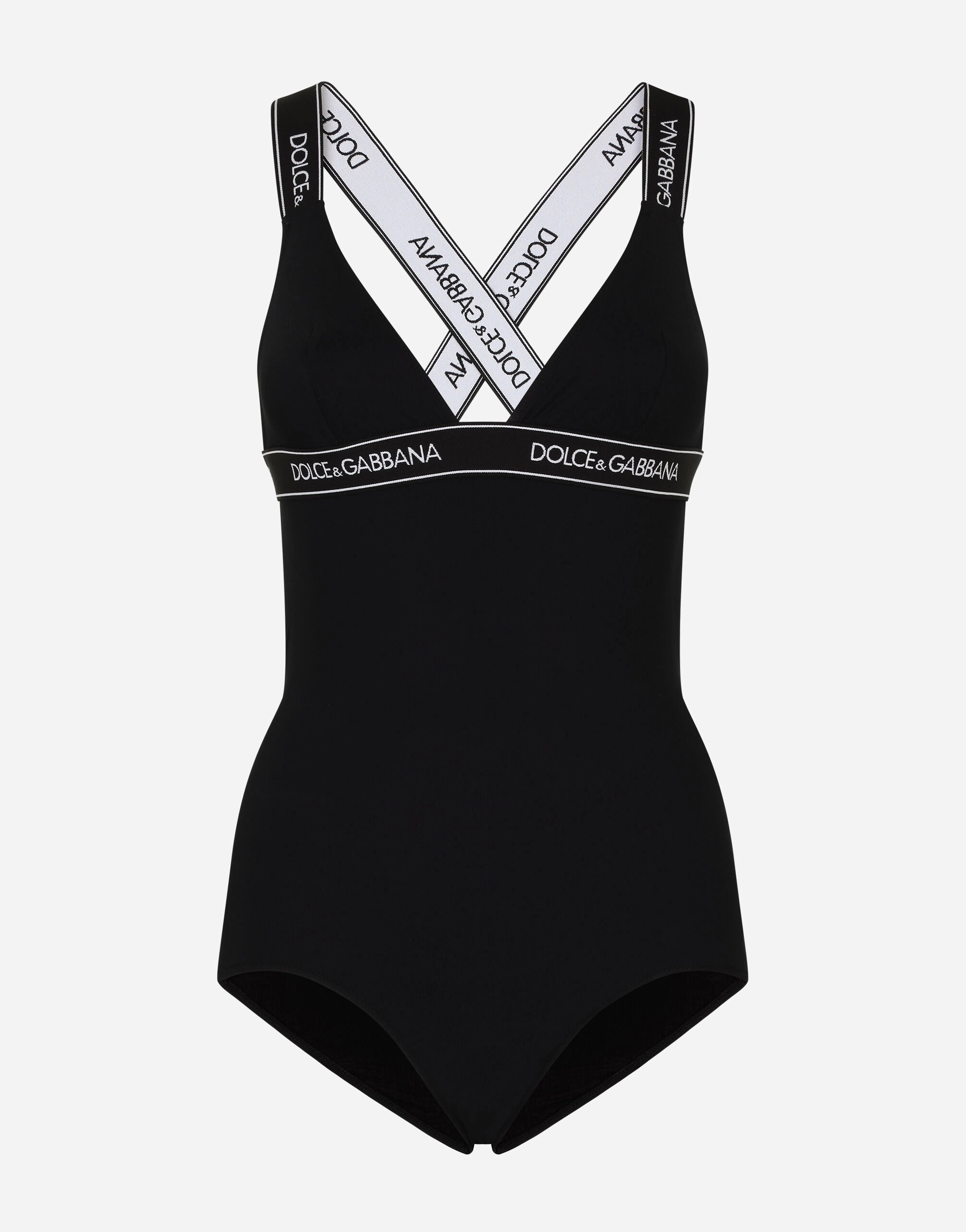 Logo Trim Swimsuit