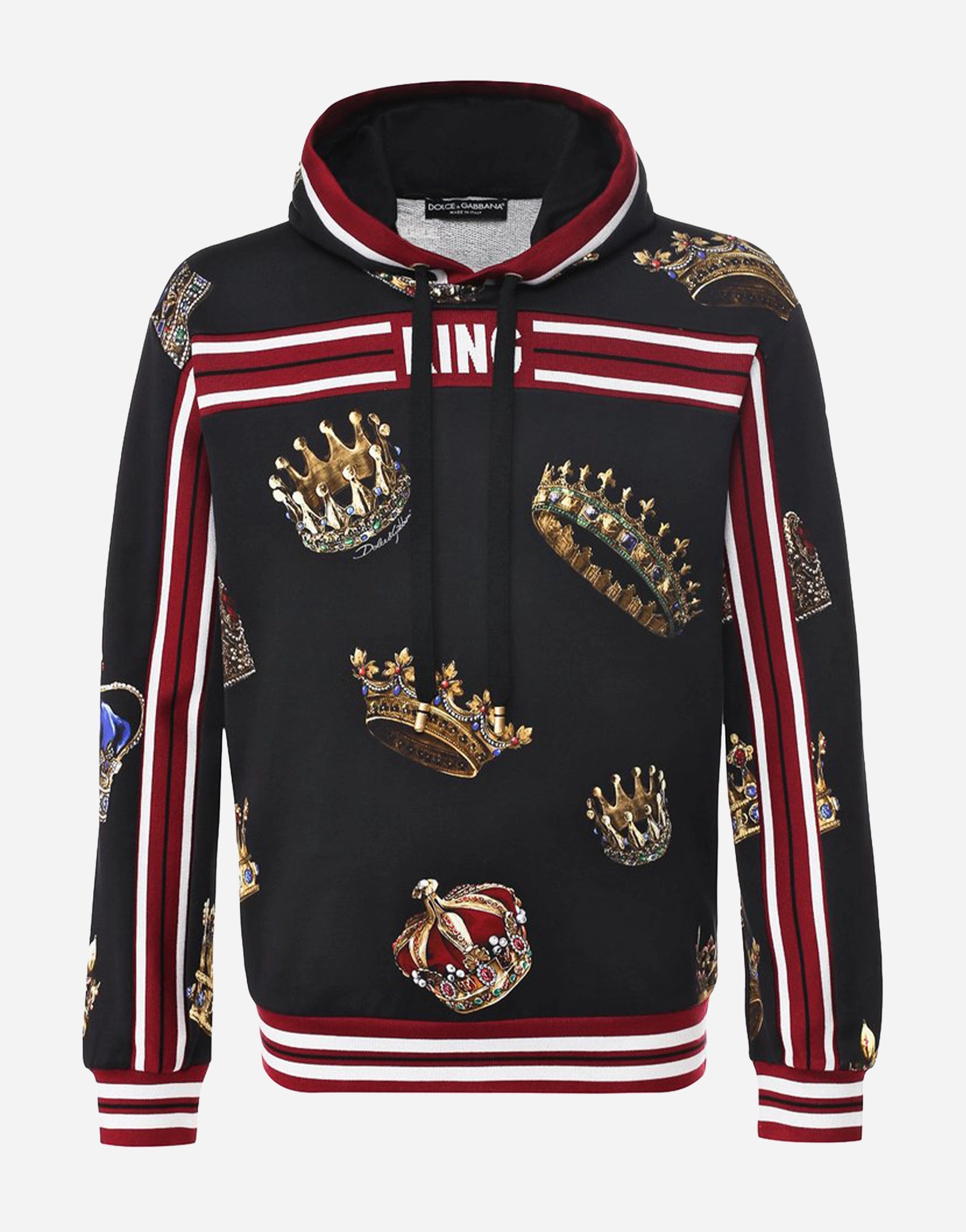 All-Over Crown Print Hoodie