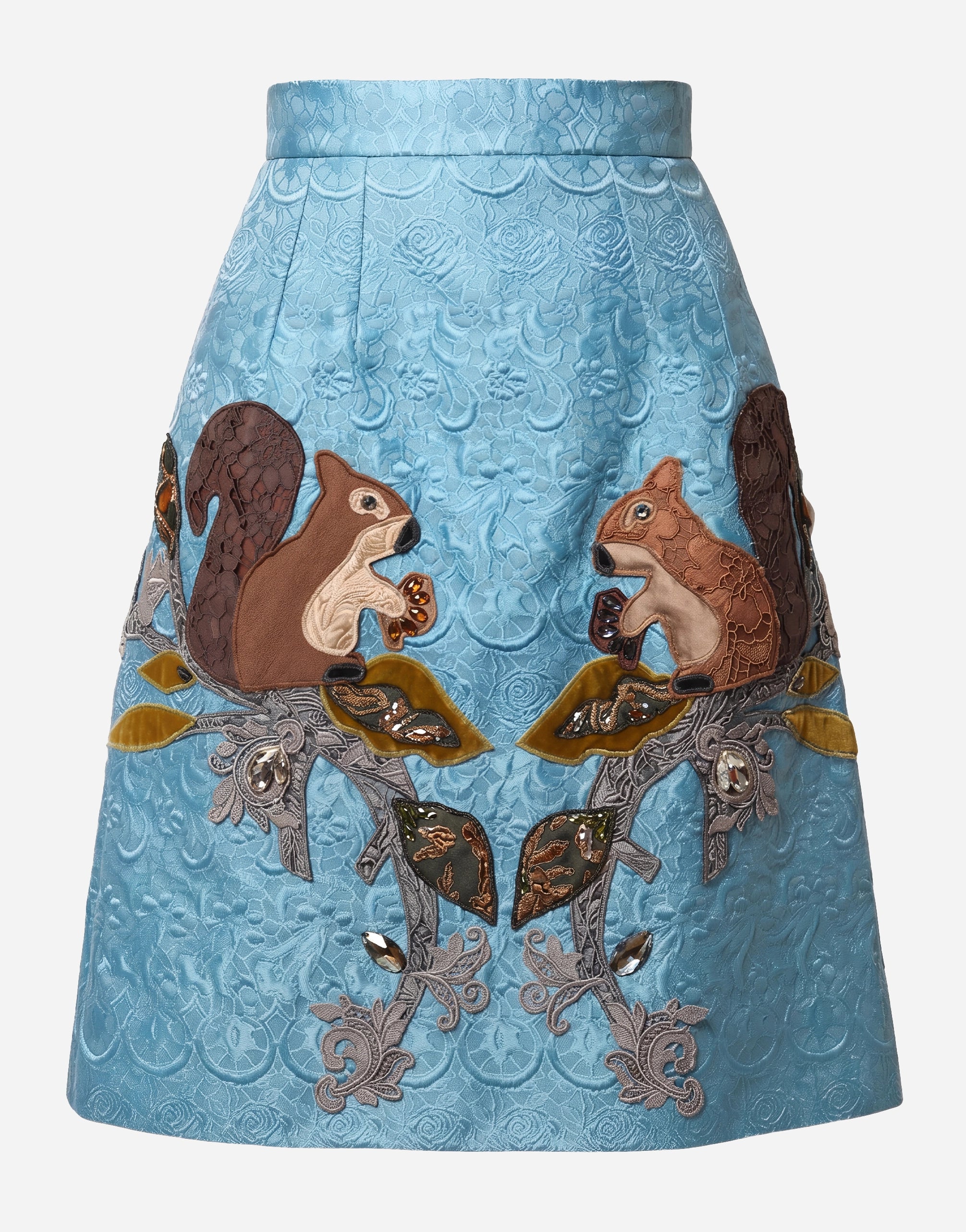 Dolce & Gabbana リス装飾ジャカードスカート