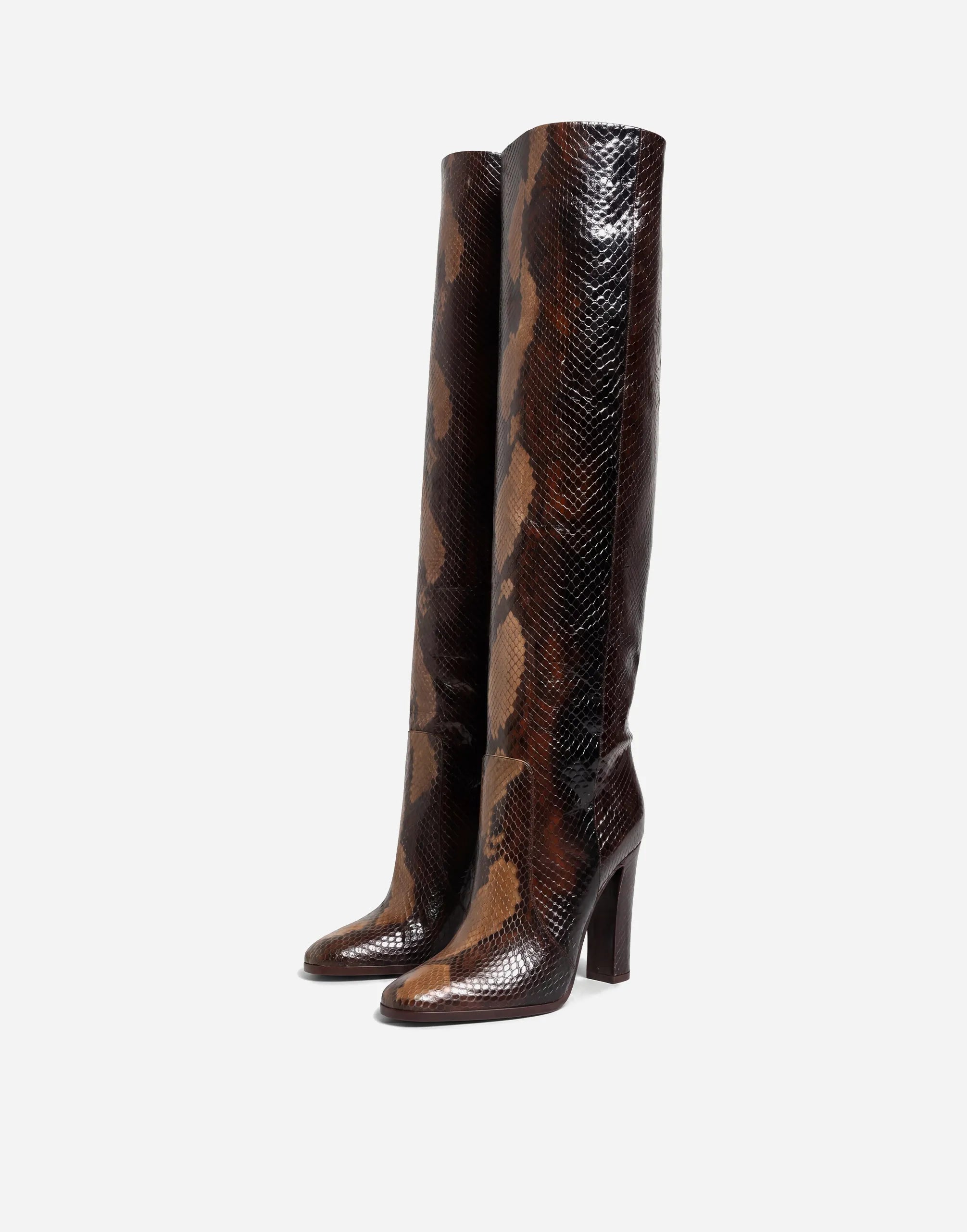 Dolce & Gabbana Knee High Python Boots - alternate view