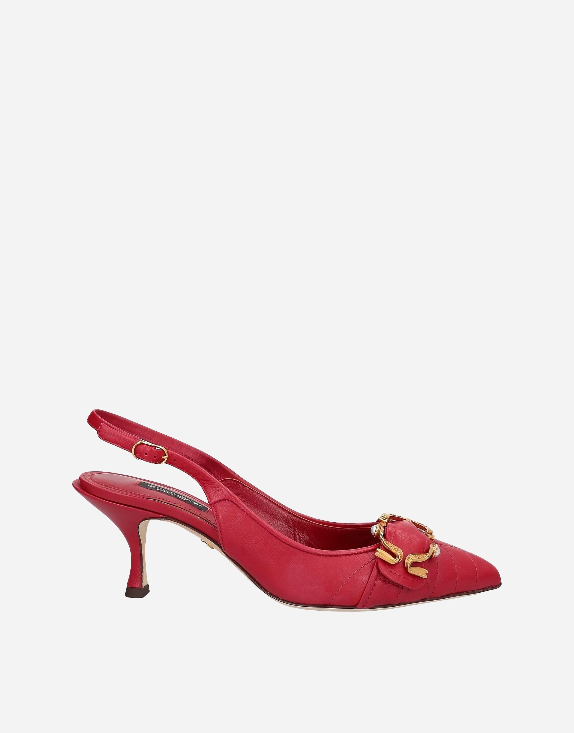 Rote Hingabe Leder Heels Slingback Schuhe