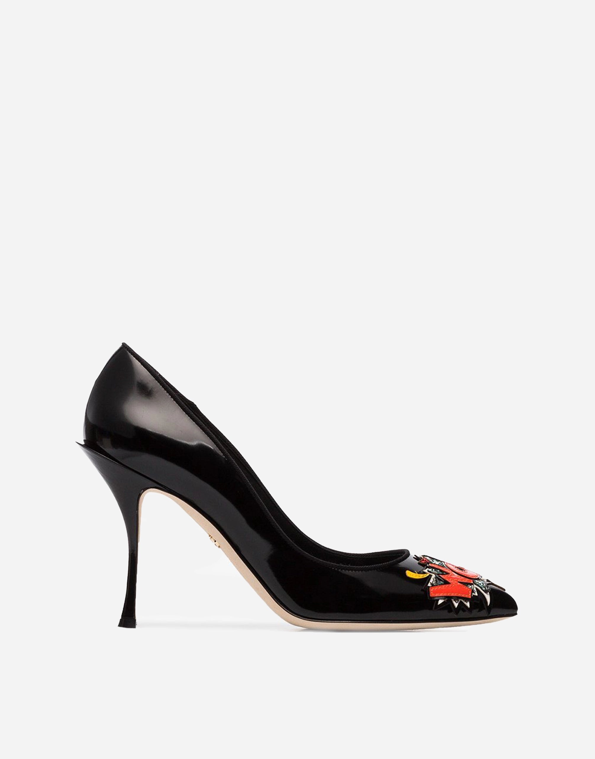 90 Patent 'Wow' Embroidered Pumps