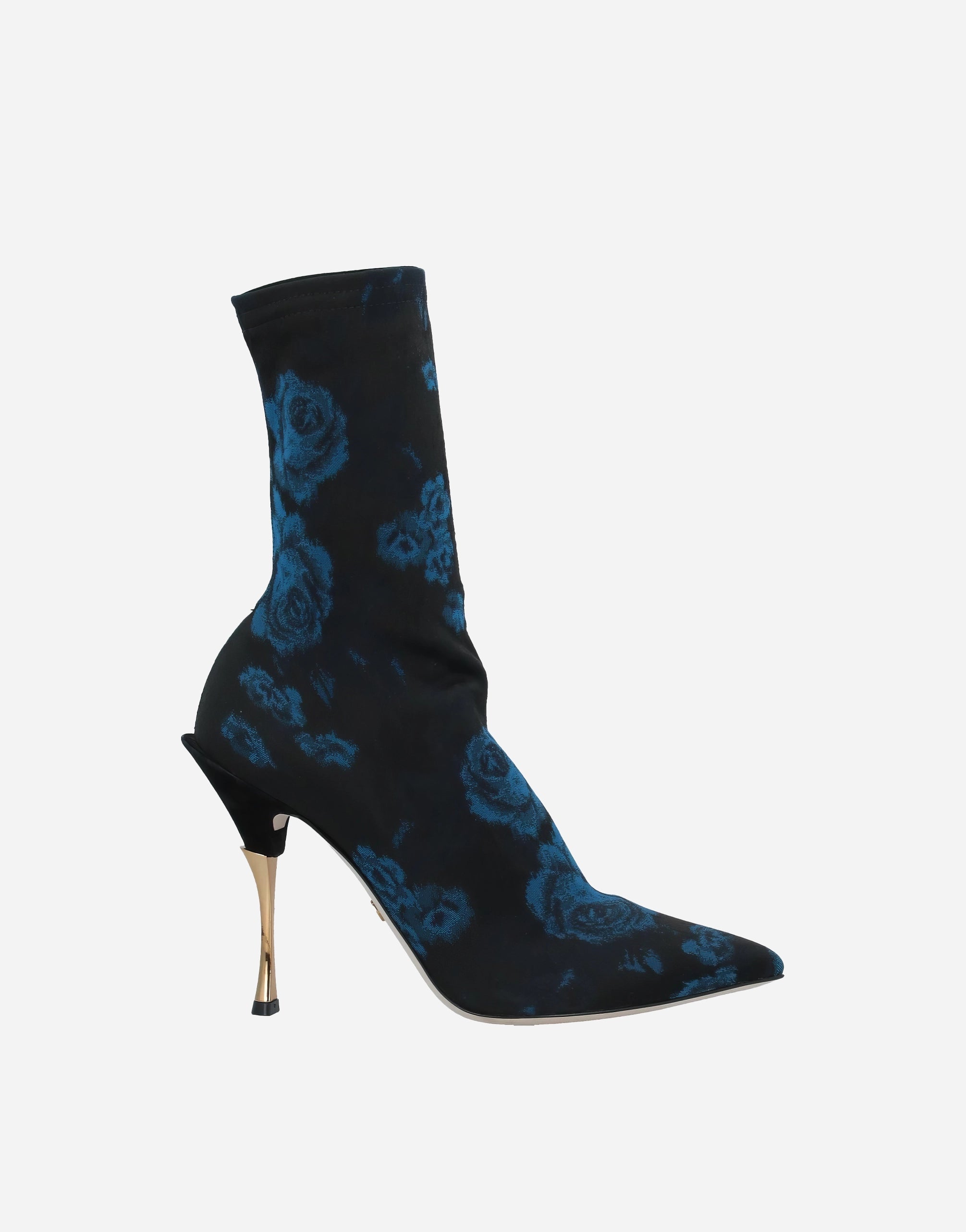 Rose-Print Sock Boots