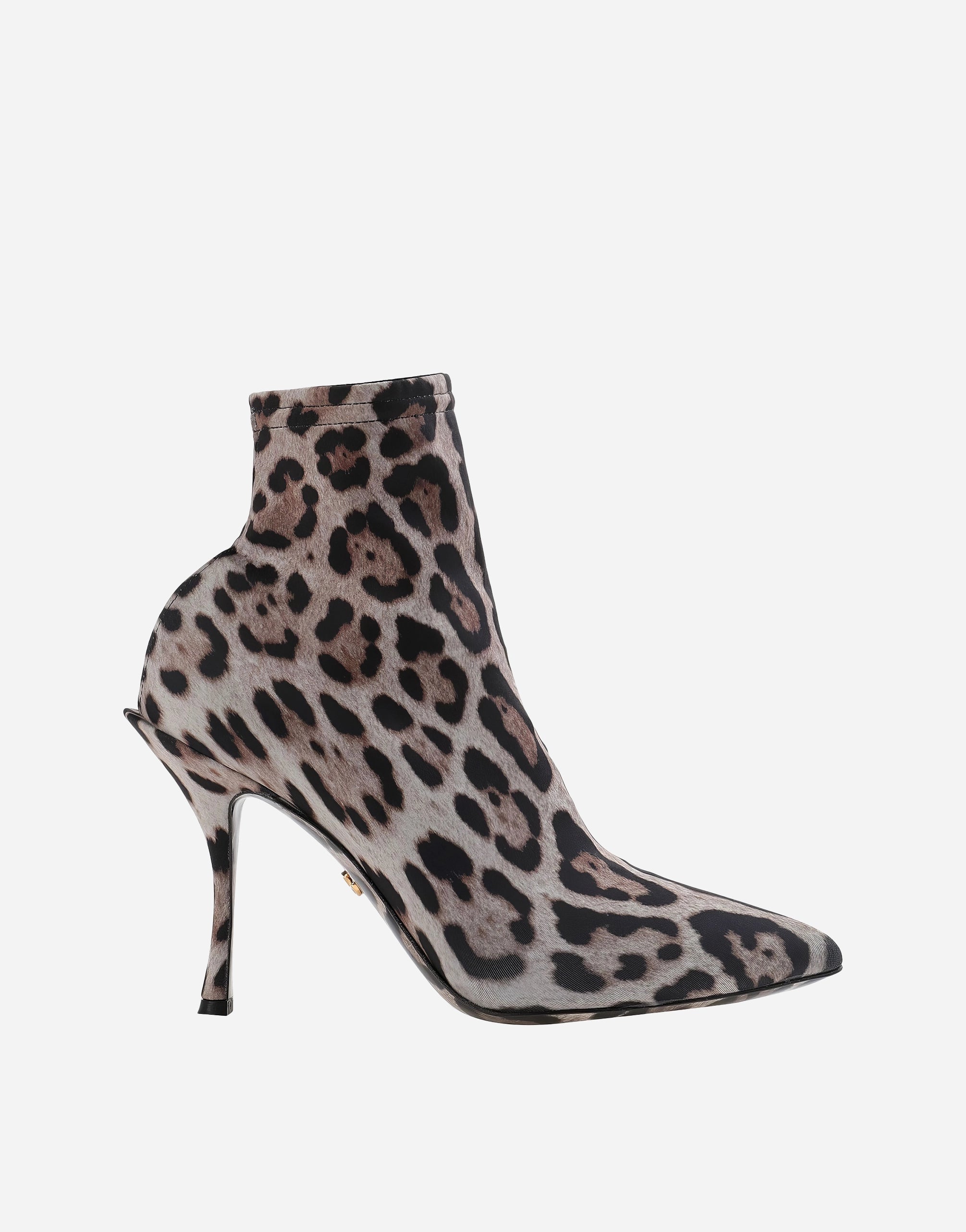 Leopard-Druckstiefel mit hohen Heelen