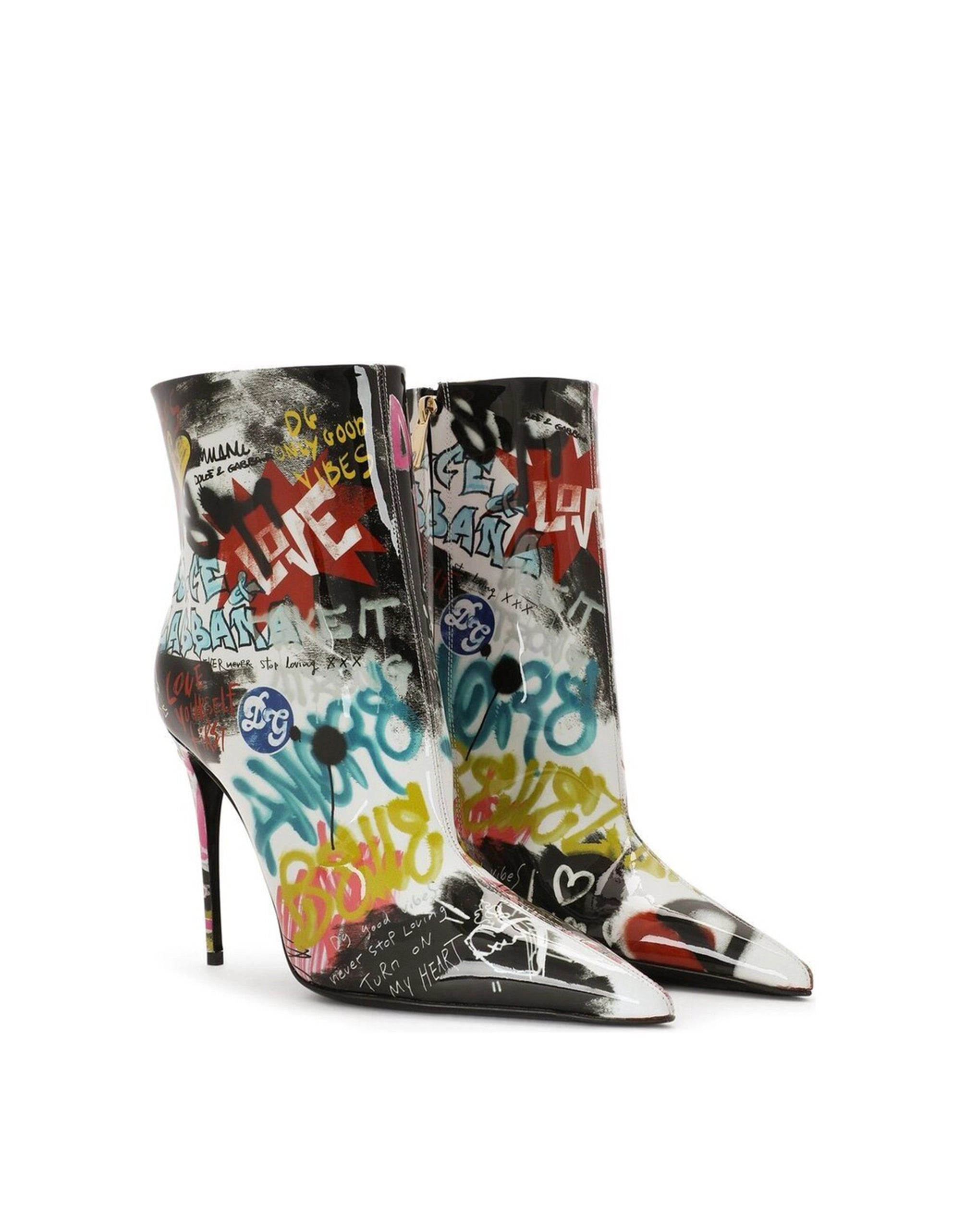 Multicolor -Graffiti Keira Mid Calf Boots Schuhe