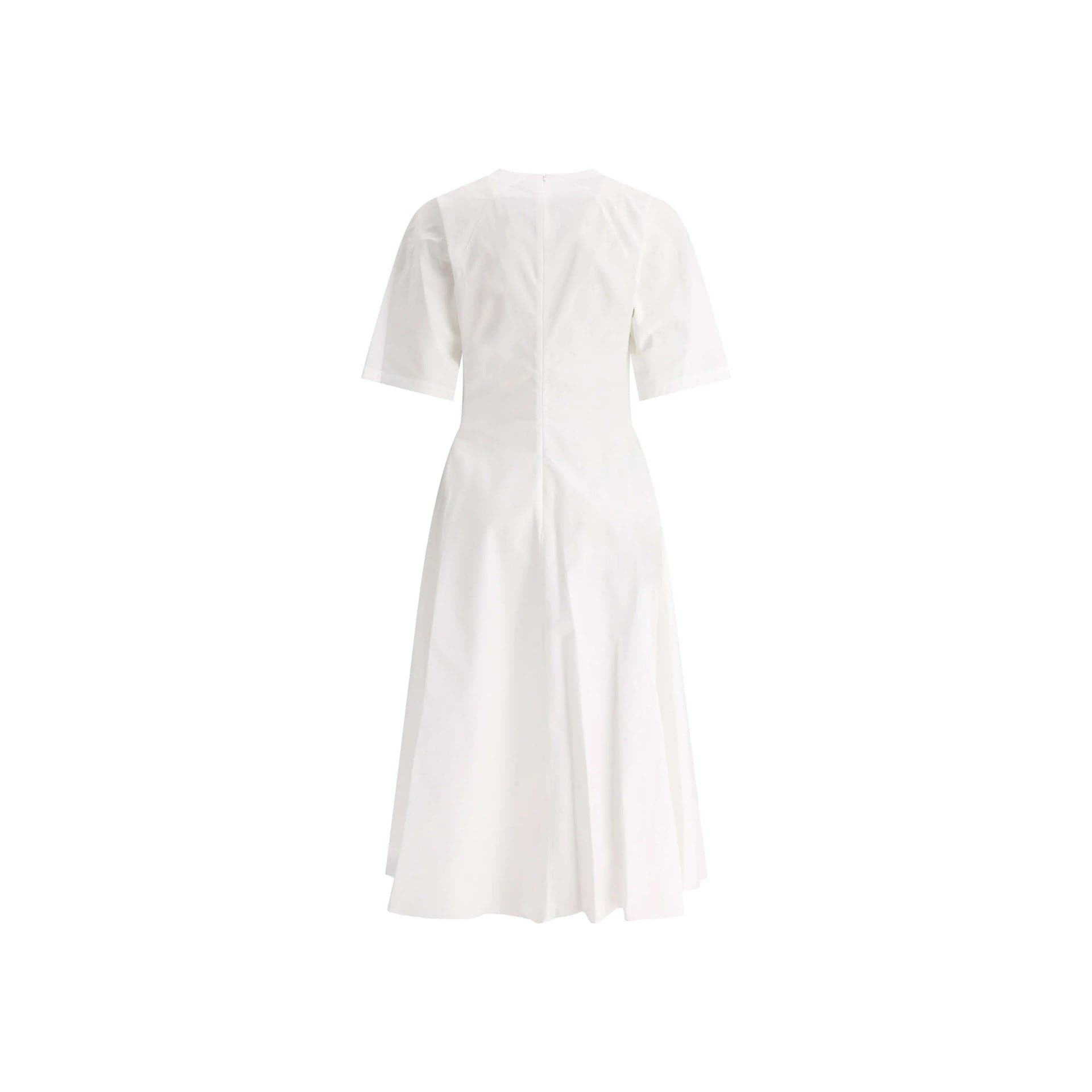 Alaïa Cotton Midi Dress With V-Neck - alternate view