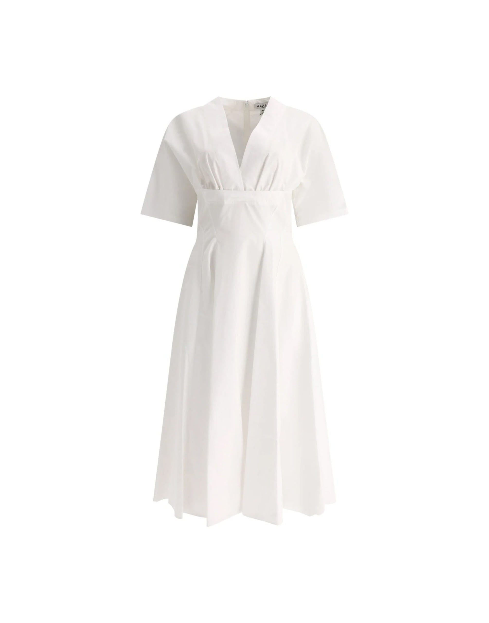 Alaïa Cotton Midi Dress With V-Neck