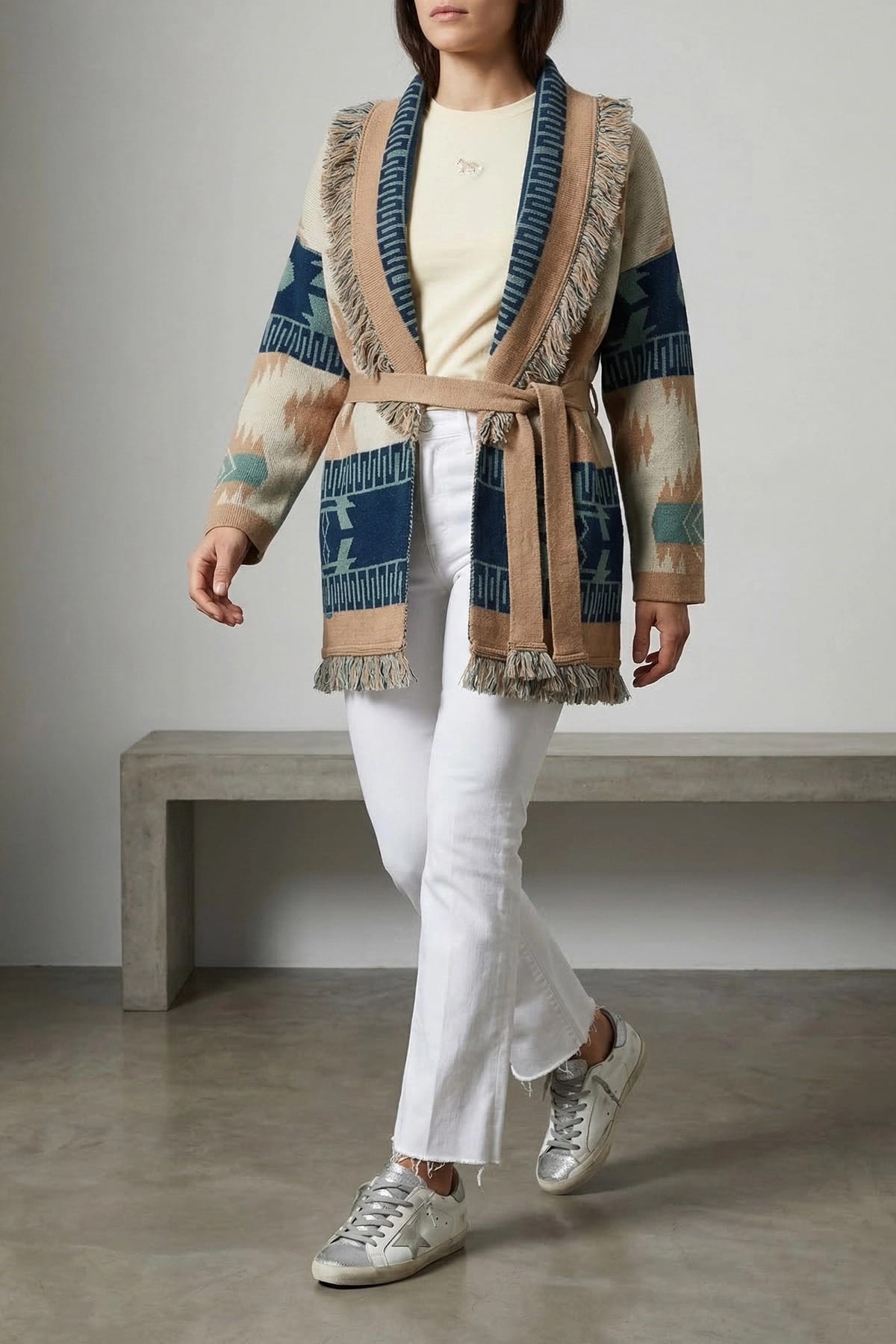 Alanui Alanui Icon Cashmere Linen Cardigan