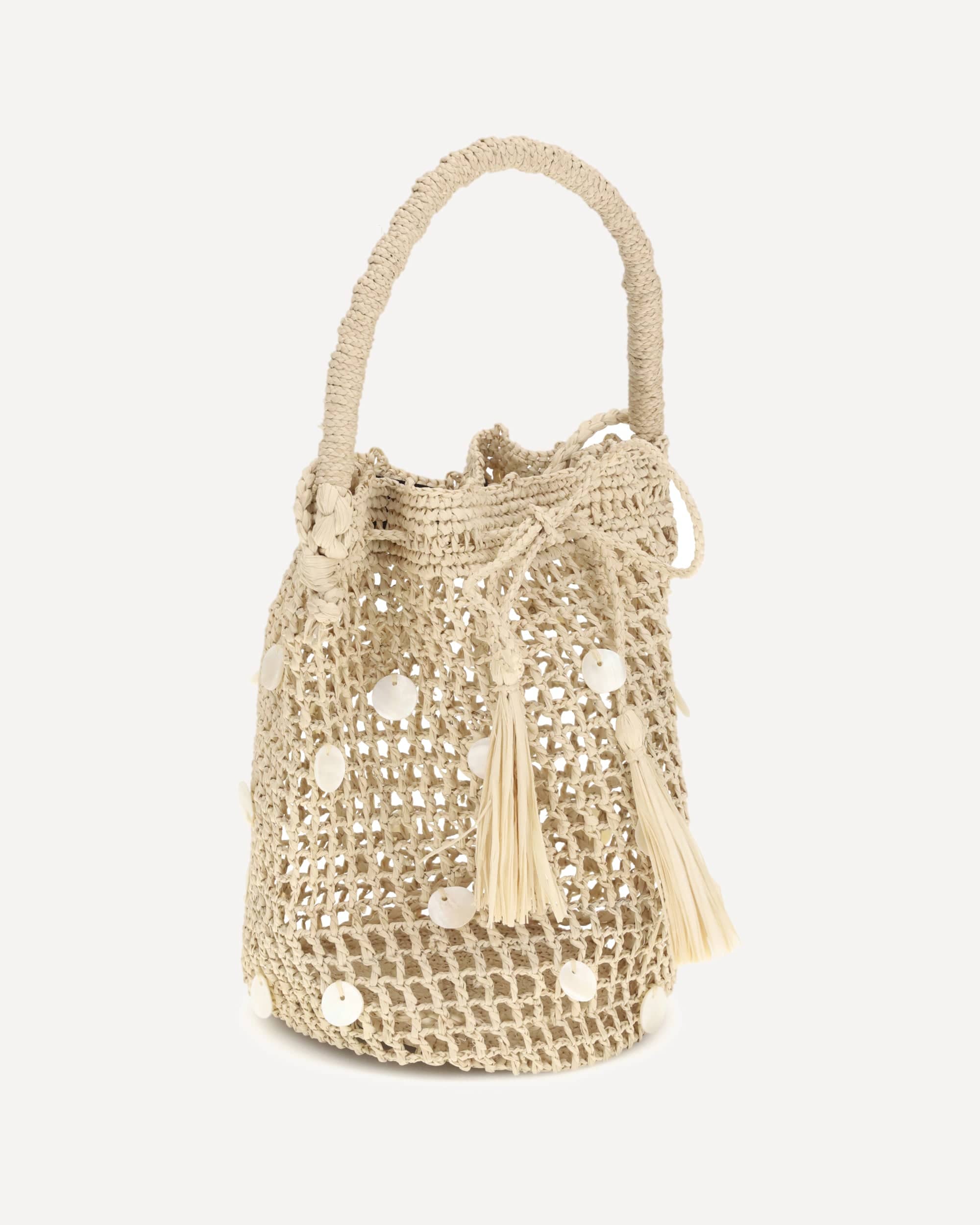 Alanui Precious Moments Raffia Bucket Bag