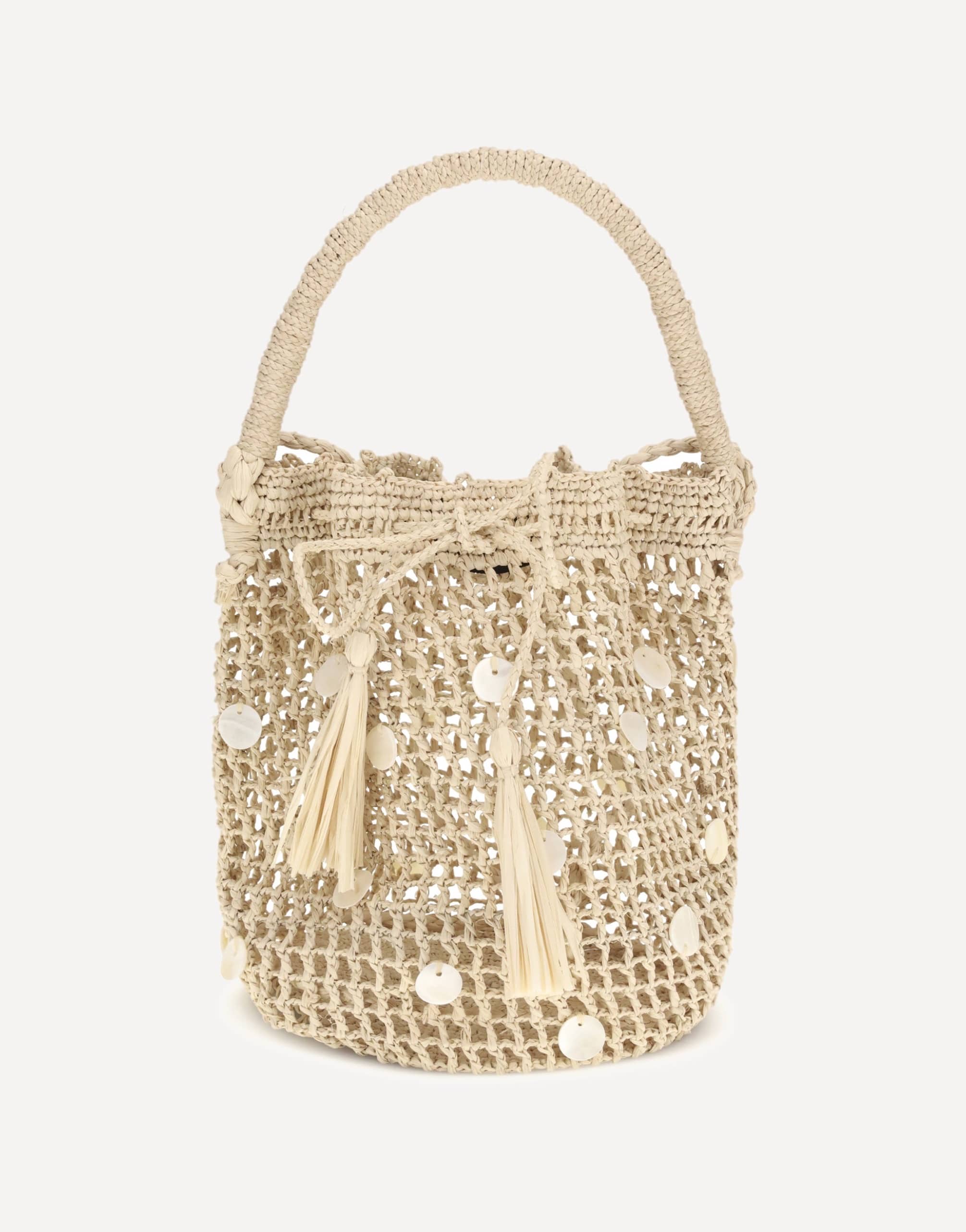Alanui Precious Moments Raffia Bucket Bag
