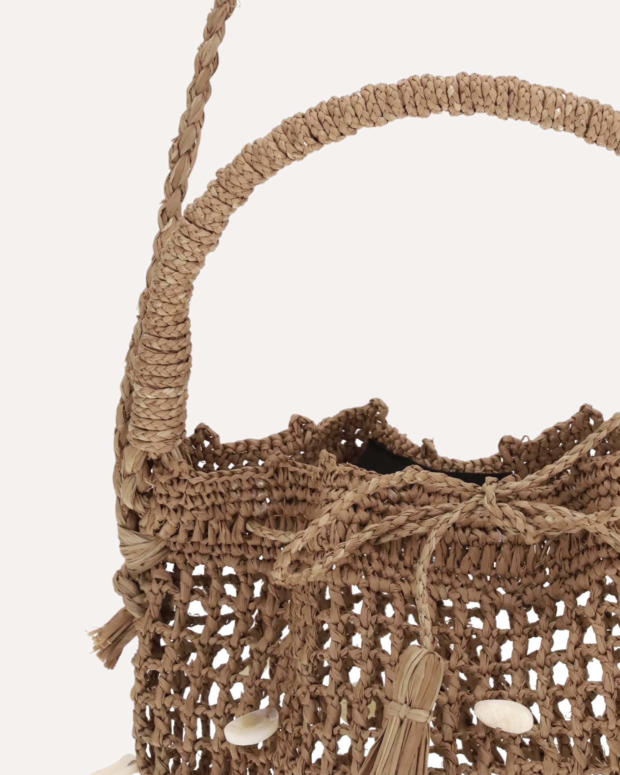 Alanui Precious Moments Raffia Bucket Bag