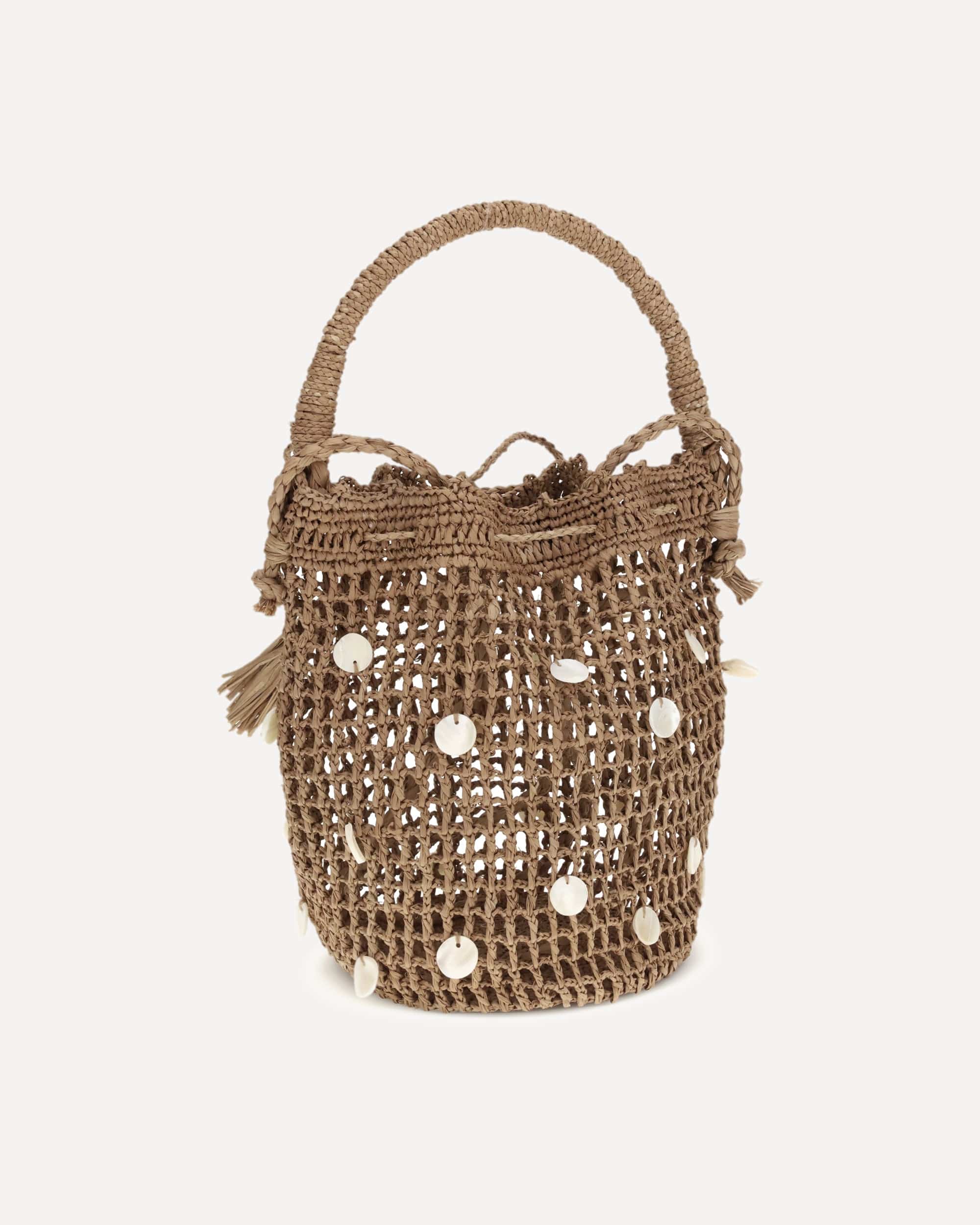 Alanui Precious Moments Raffia Bucket Bag