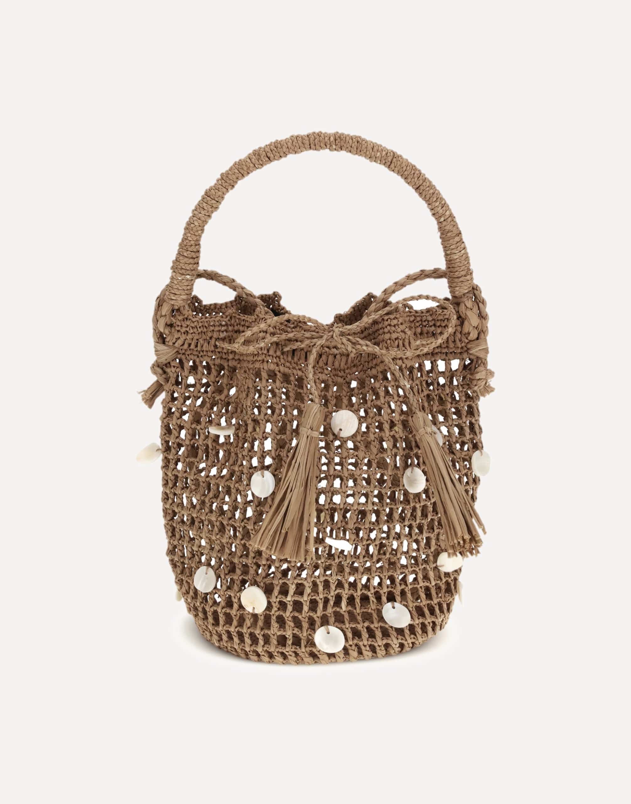 Alanui Precious Moments Raffia Bucket Bag