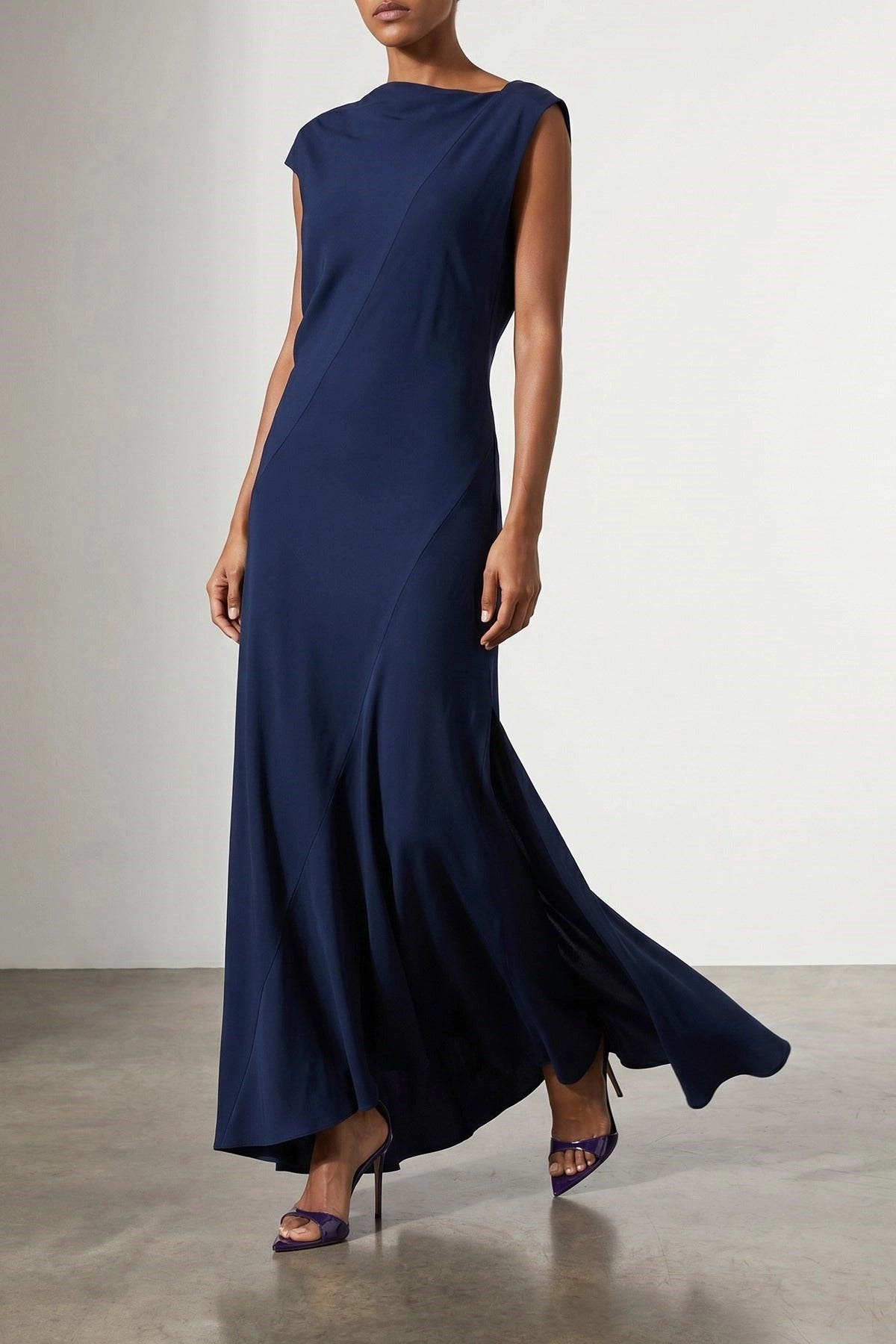 Alberta Ferretti Asymmetrical Draped Dress
