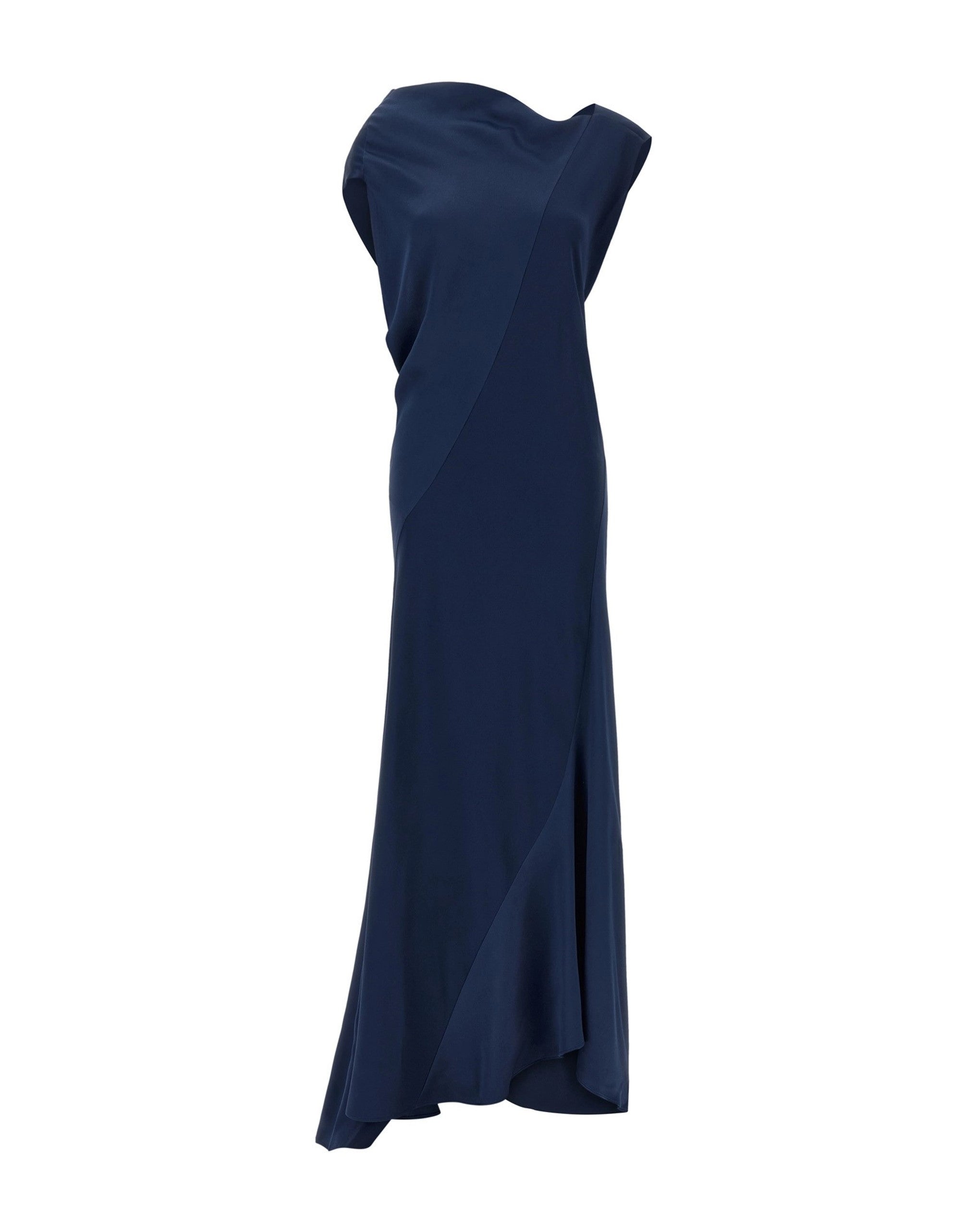 Alberta Ferretti Asymmetrical Draped Dress
