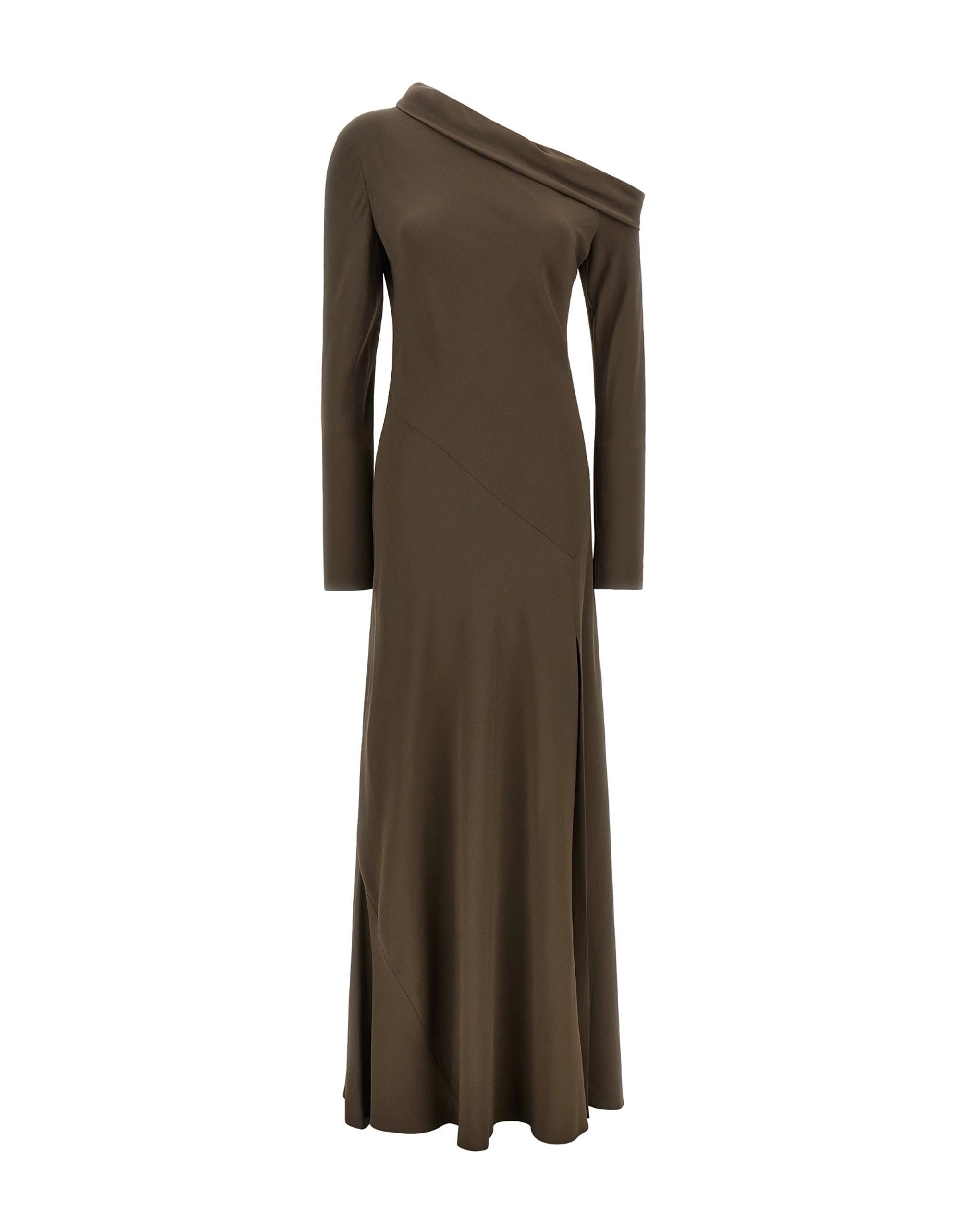 Alberta Ferretti Bare Shoulder Maxi Dress