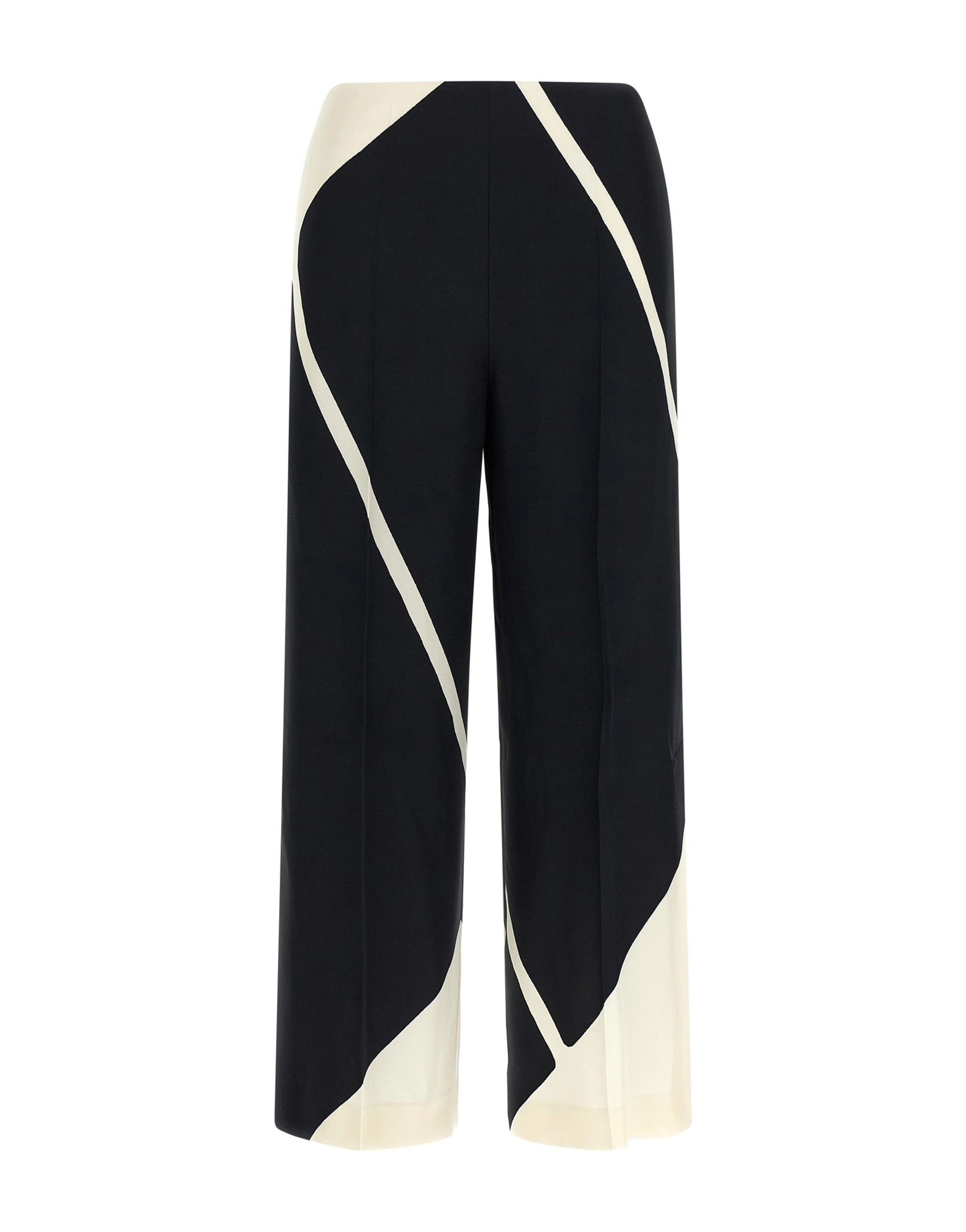 Alberta Ferretti Alberta Ferretti Geometric Print Wide-Leg Cropped Pants