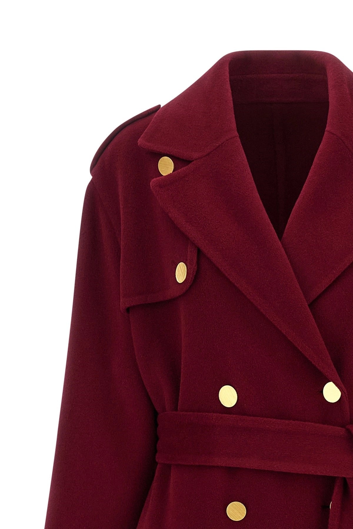 Alberta Ferretti Long Double-Breasted Wool Coat