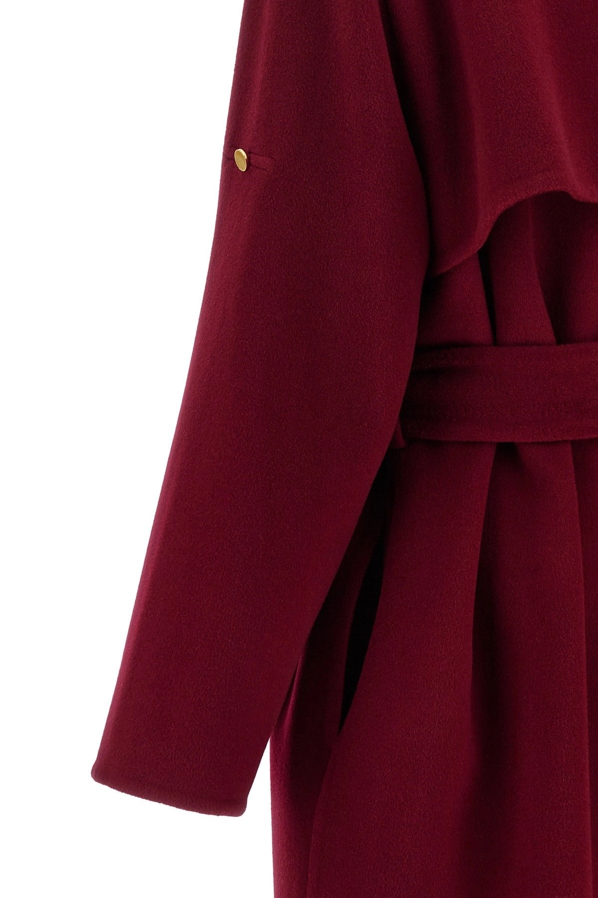 Alberta Ferretti Long Double-Breasted Wool Coat