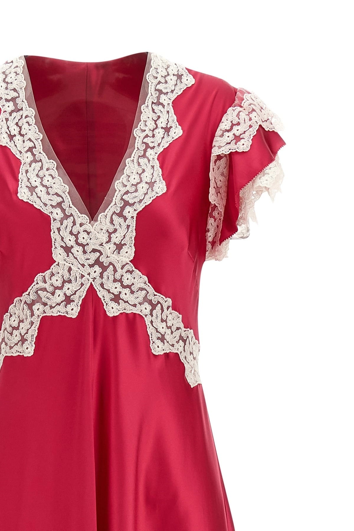 Alberta Ferretti Alberta Ferretti Satin Lace Dress