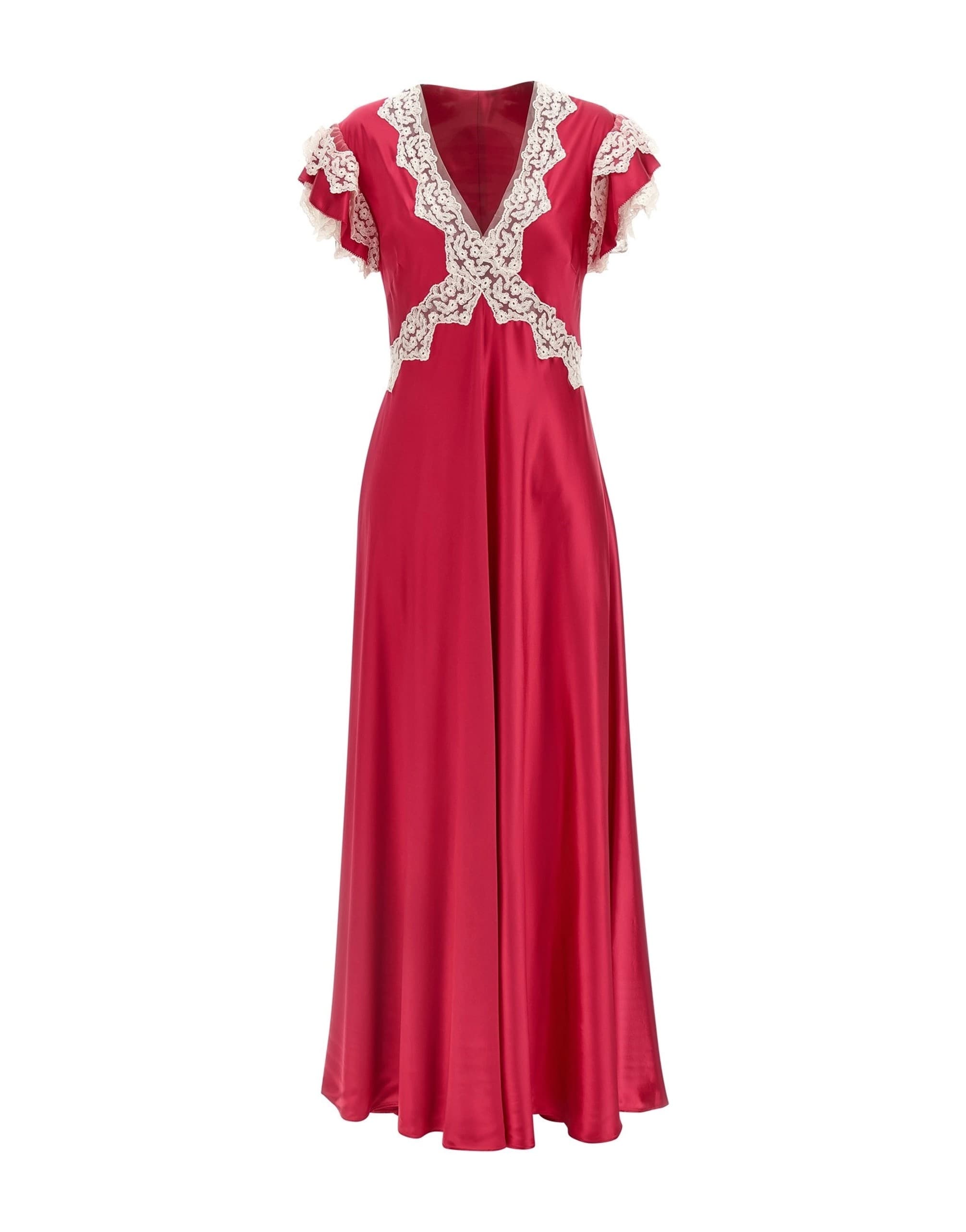 Alberta Ferretti Alberta Ferretti Satin Lace Dress