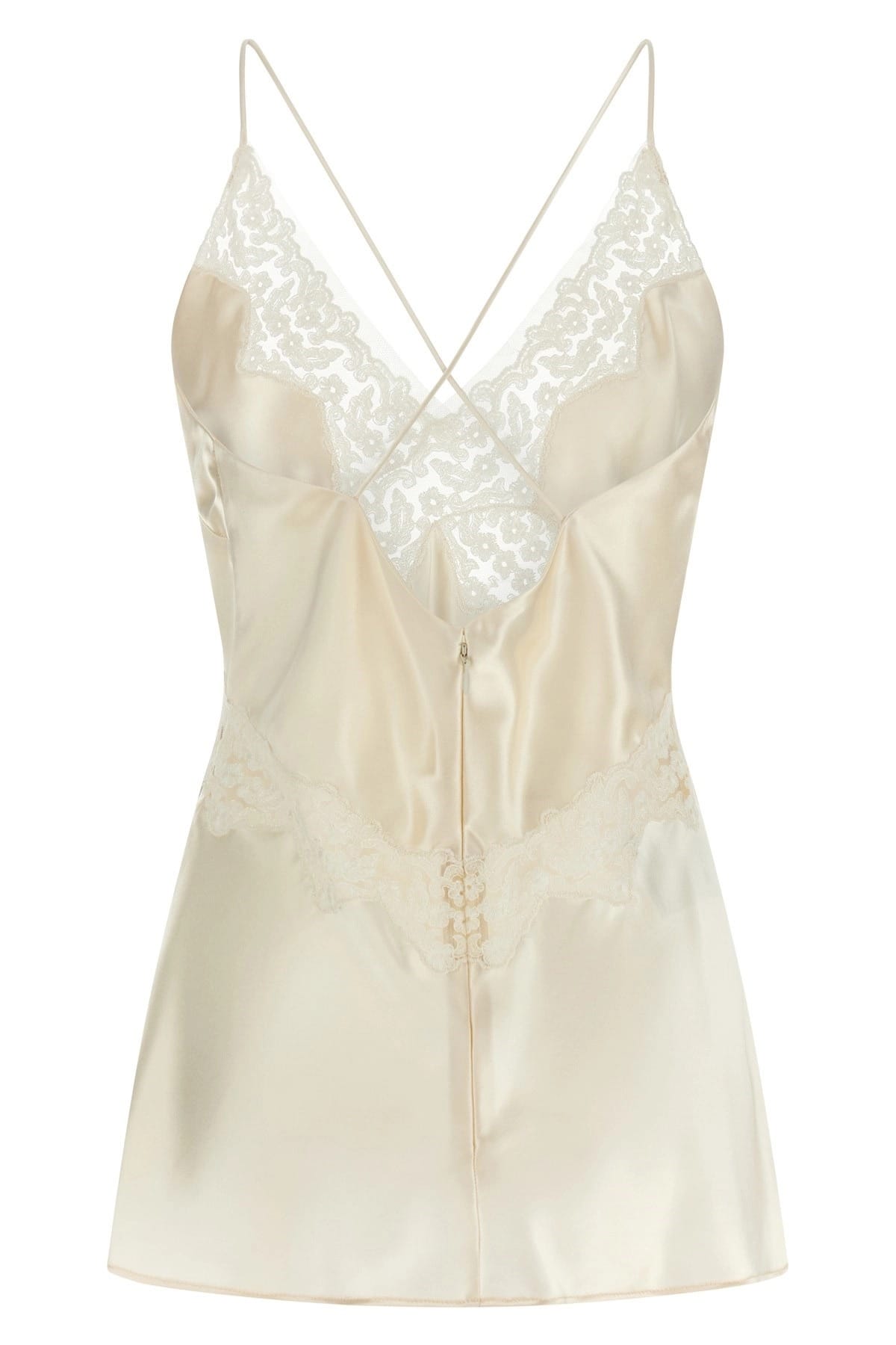 Alberta Ferretti Alberta Ferretti Satin Lace Top