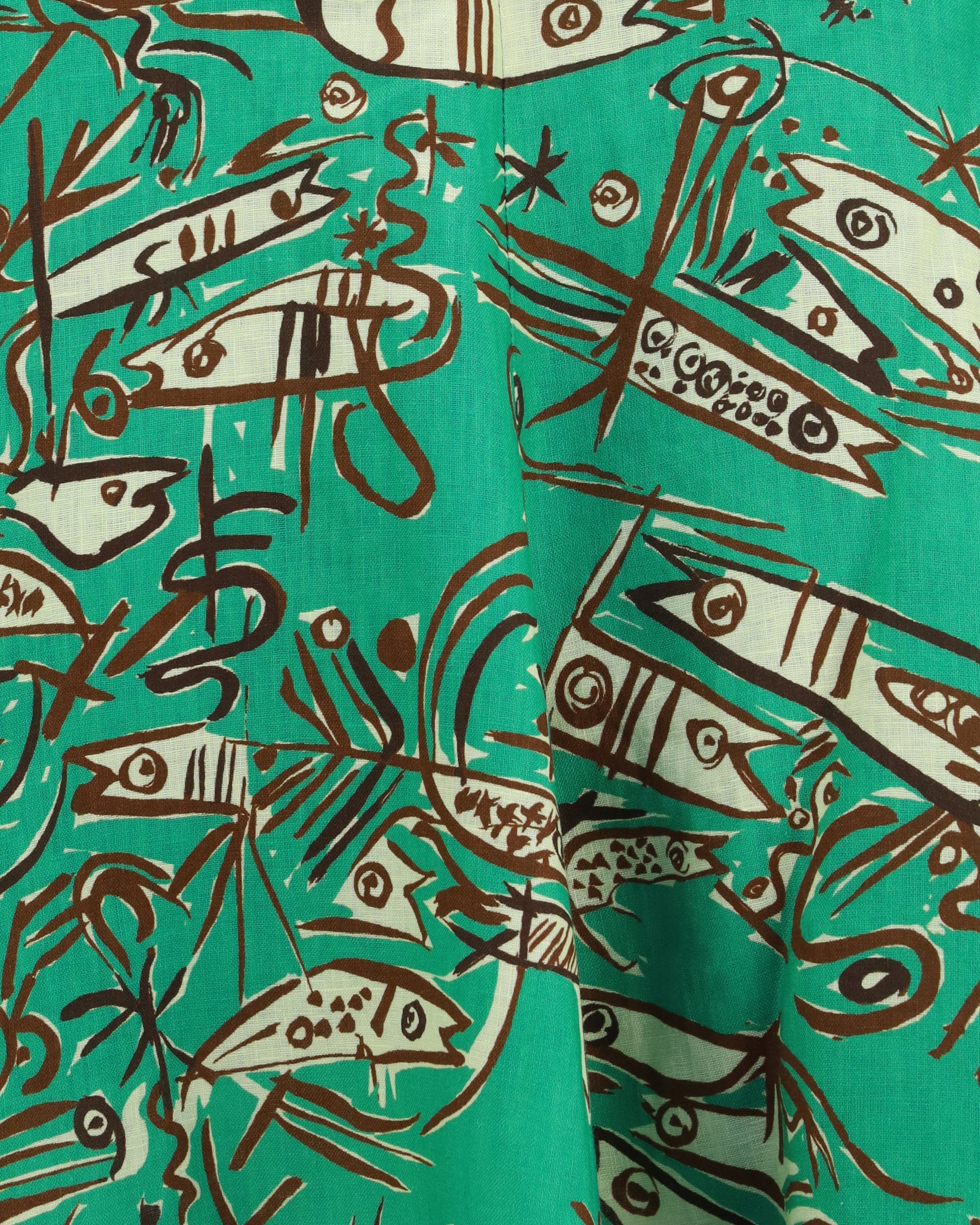 Alemais Fish Sticks فستان ميني من الكتان