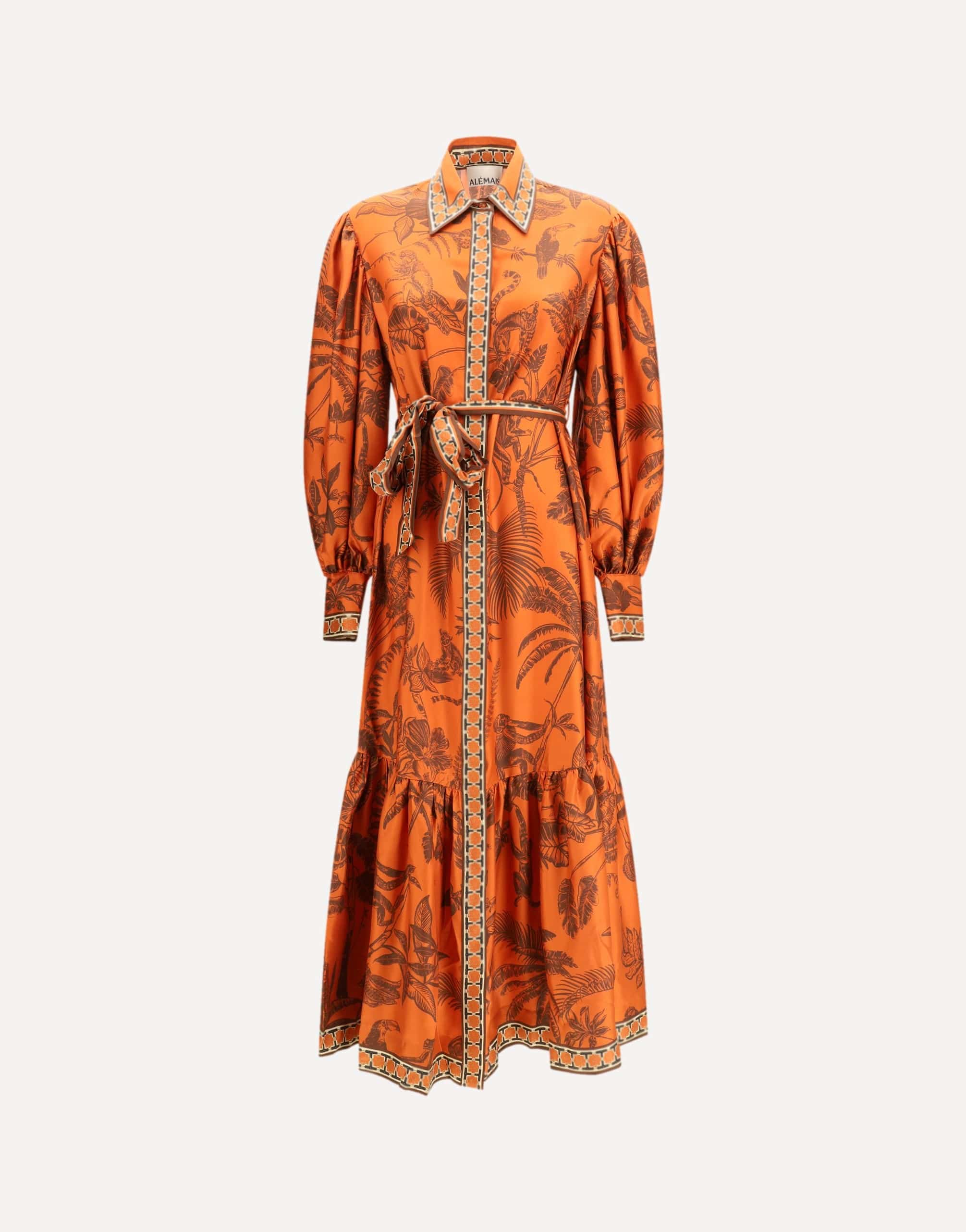 Alemais Monkey Dance Silk Shirtdress