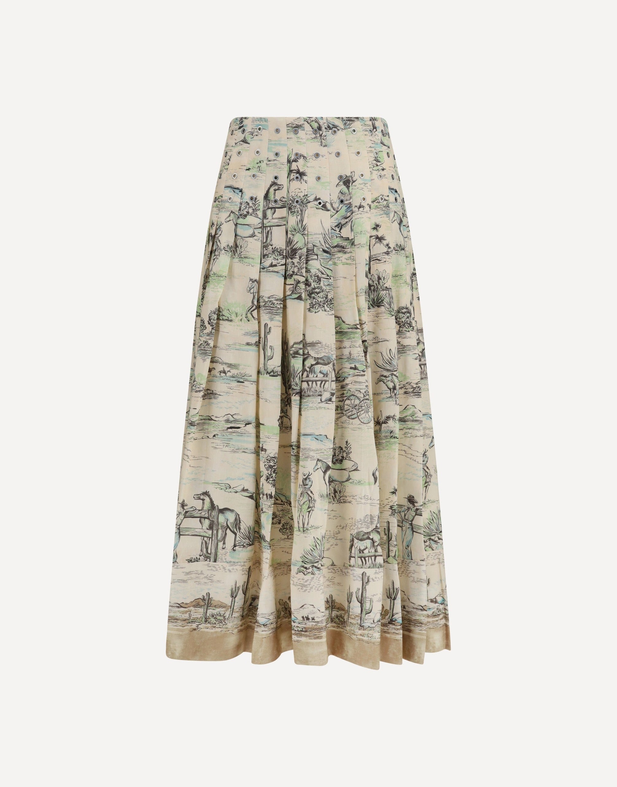 Alemais Scout Linen Midi Skirt