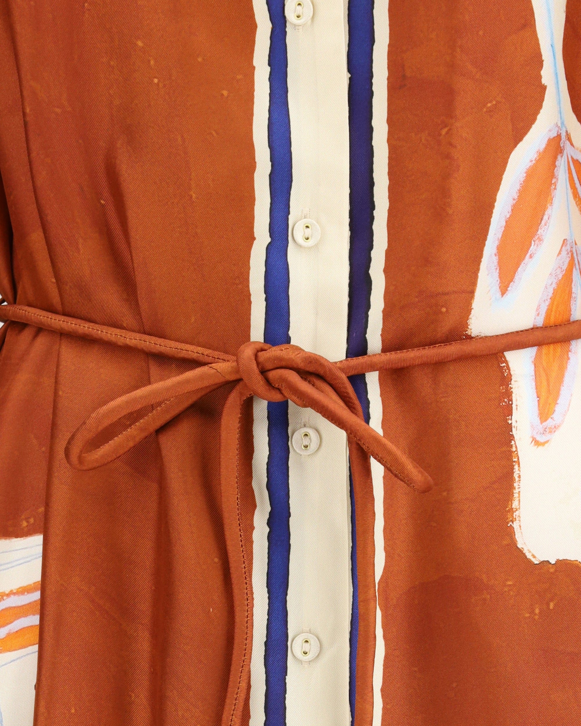 Alemais Soleil D’amour Silk Shirtdress Belt