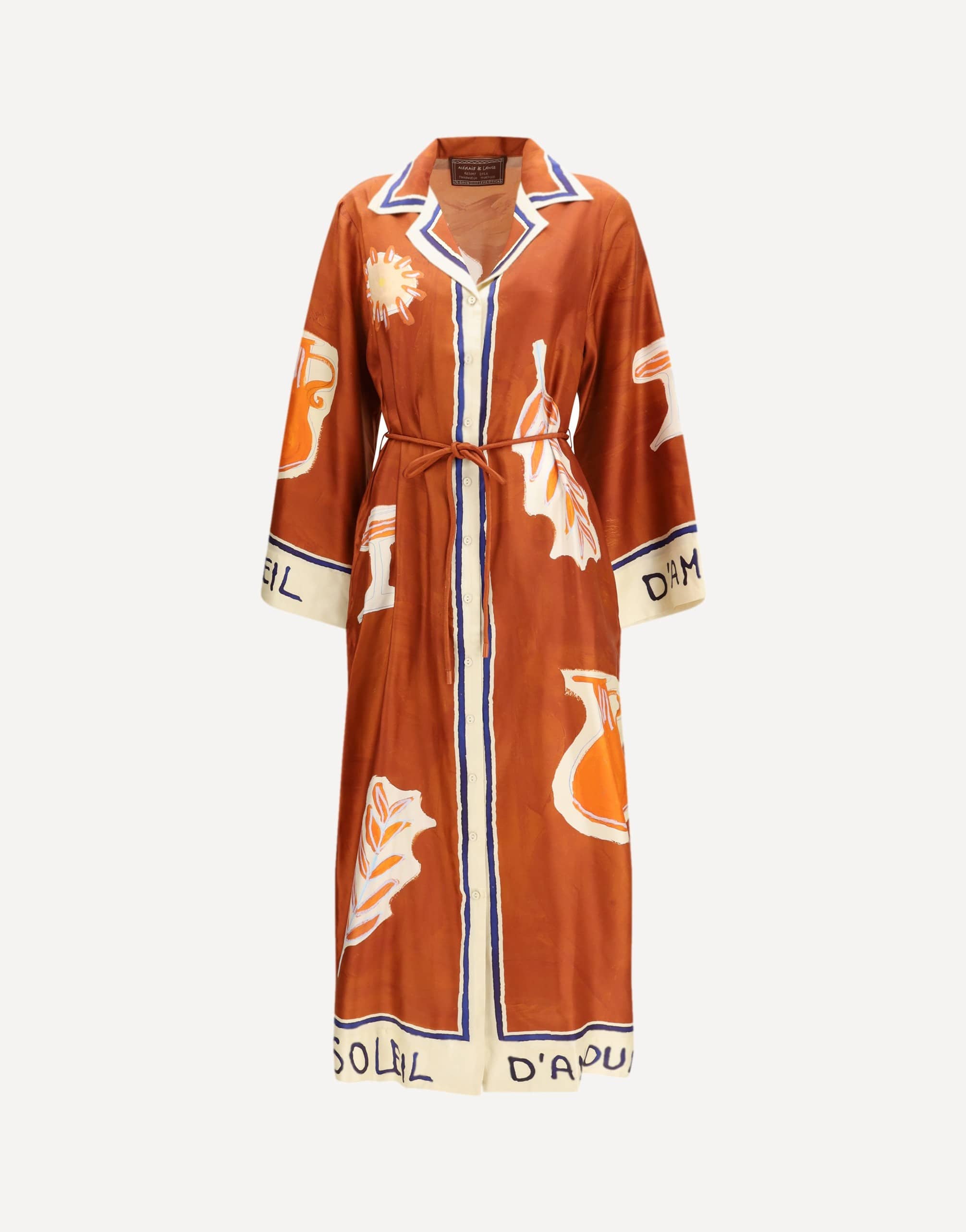 Alemais Soleil D’amour Silk Shirtdress Belt