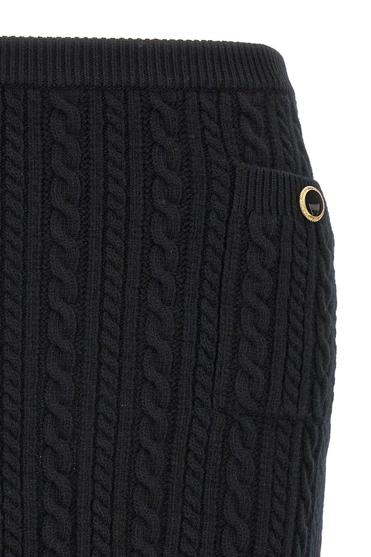 Alessandra Rich Alessandra Rich Button Detail Mini Skirt