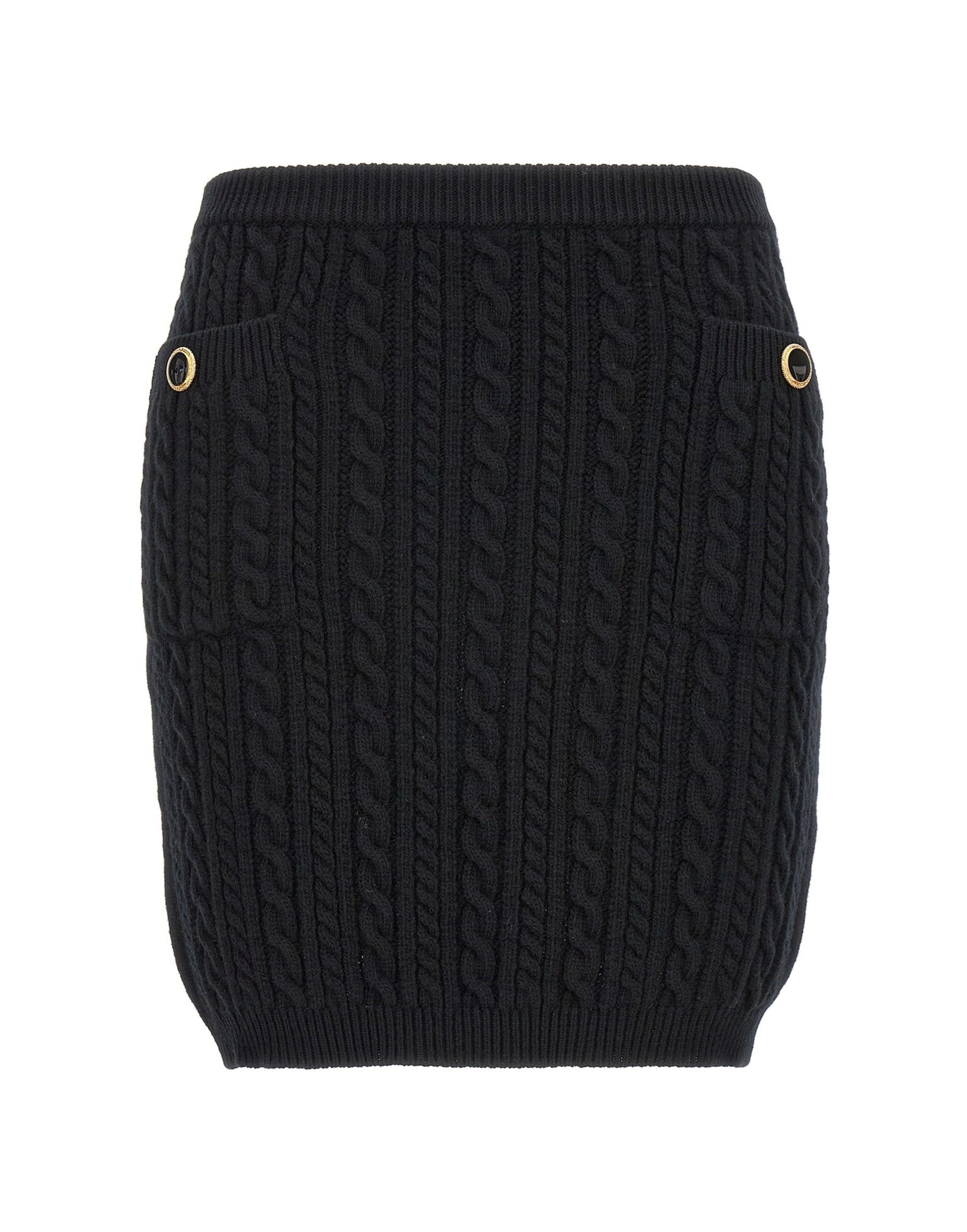 Alessandra Rich Alessandra Rich Button Detail Mini Skirt