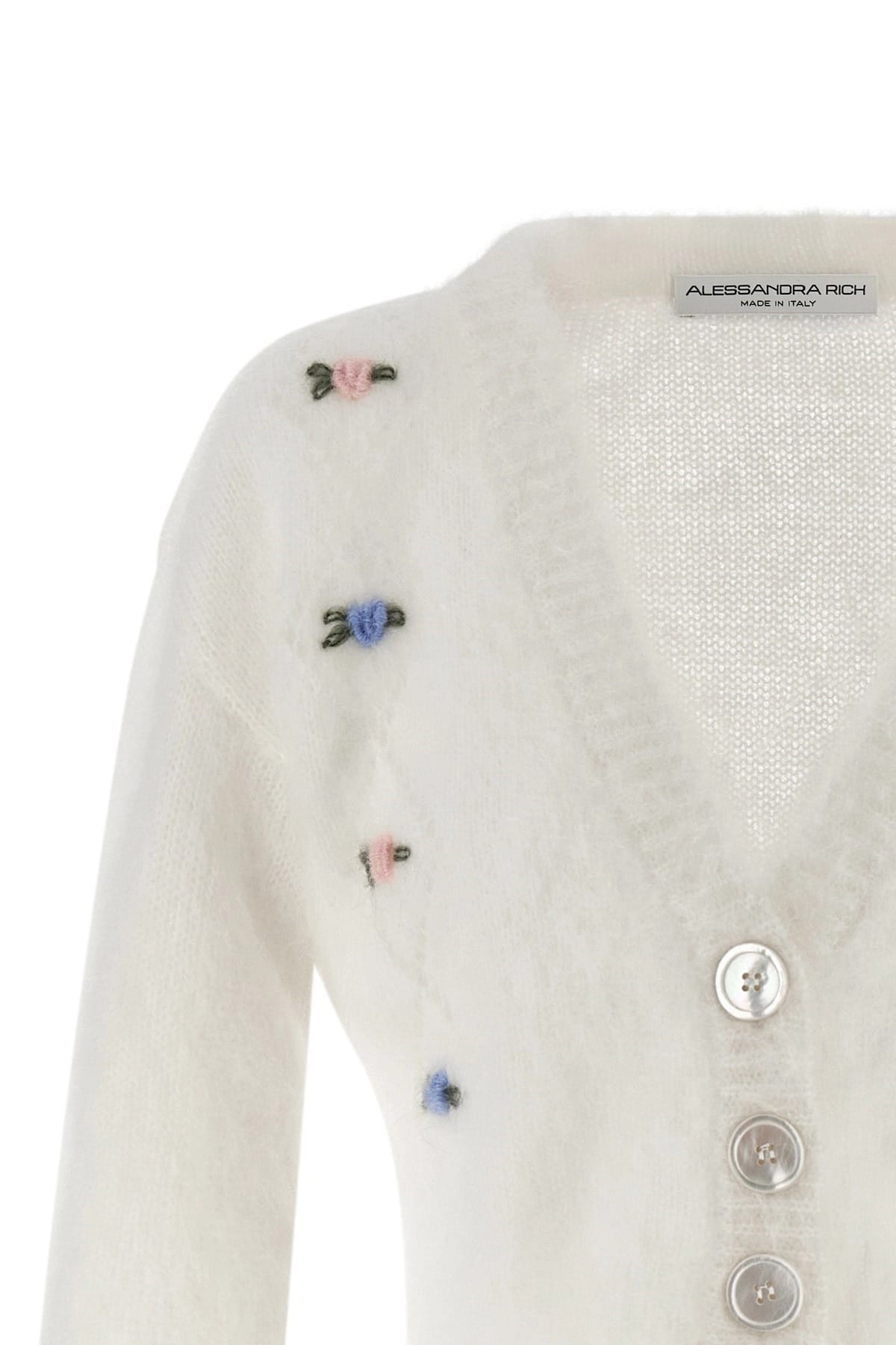 Alessandra Rich Alessandra Rich Carded Mohair Cardigan