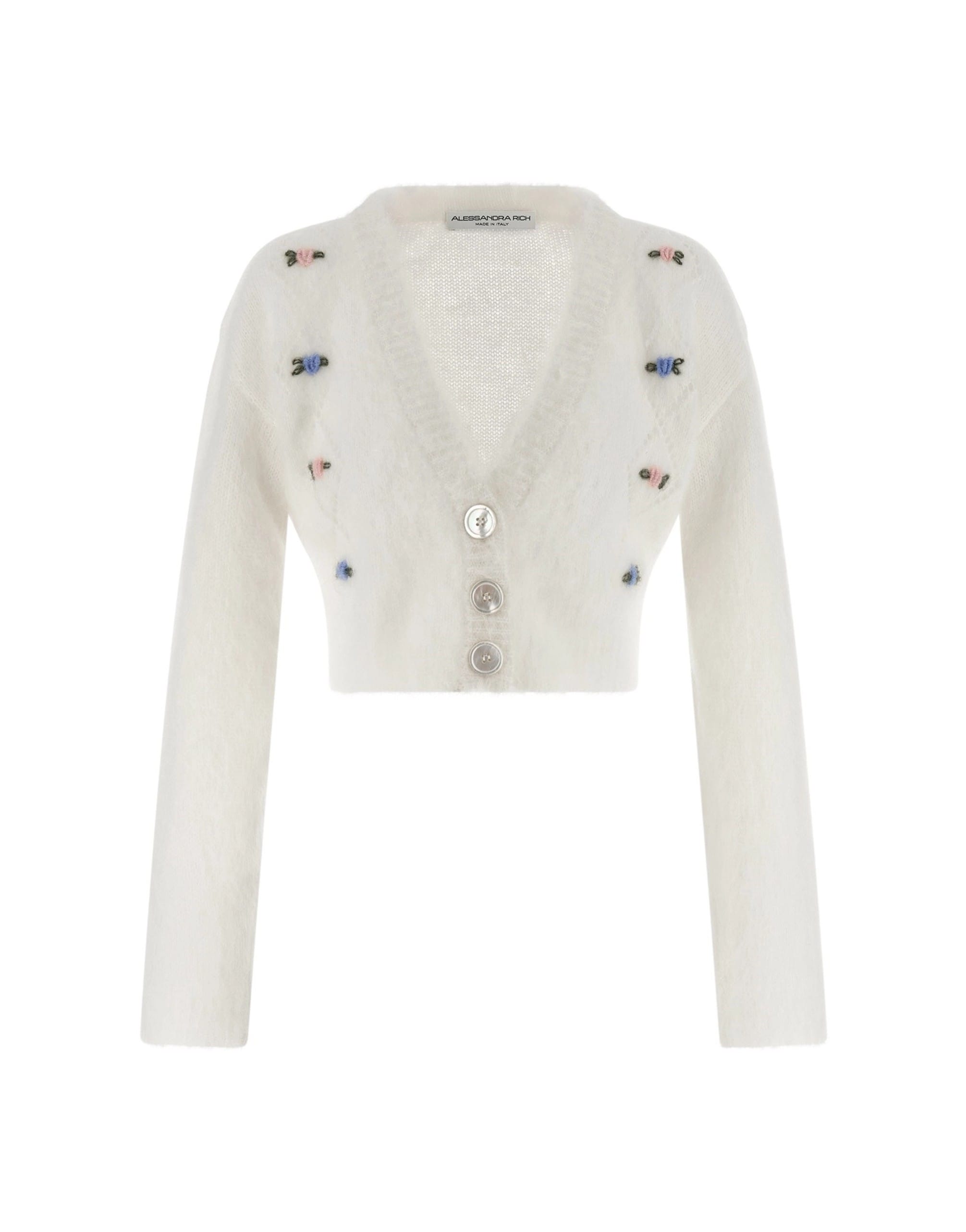 Alessandra Rich Alessandra Rich Carded Mohair Cardigan