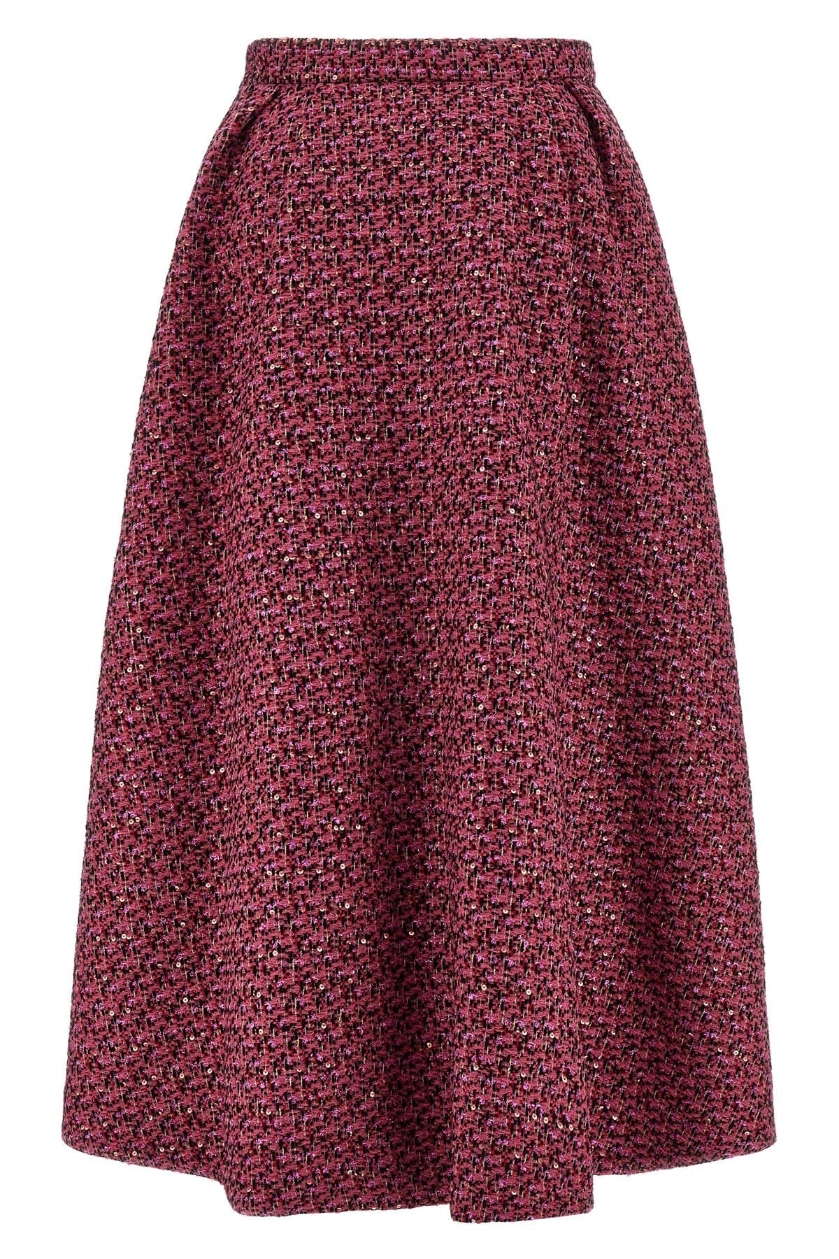 Alessandra Rich Alessandra Rich Pink Tweed Full Skirt