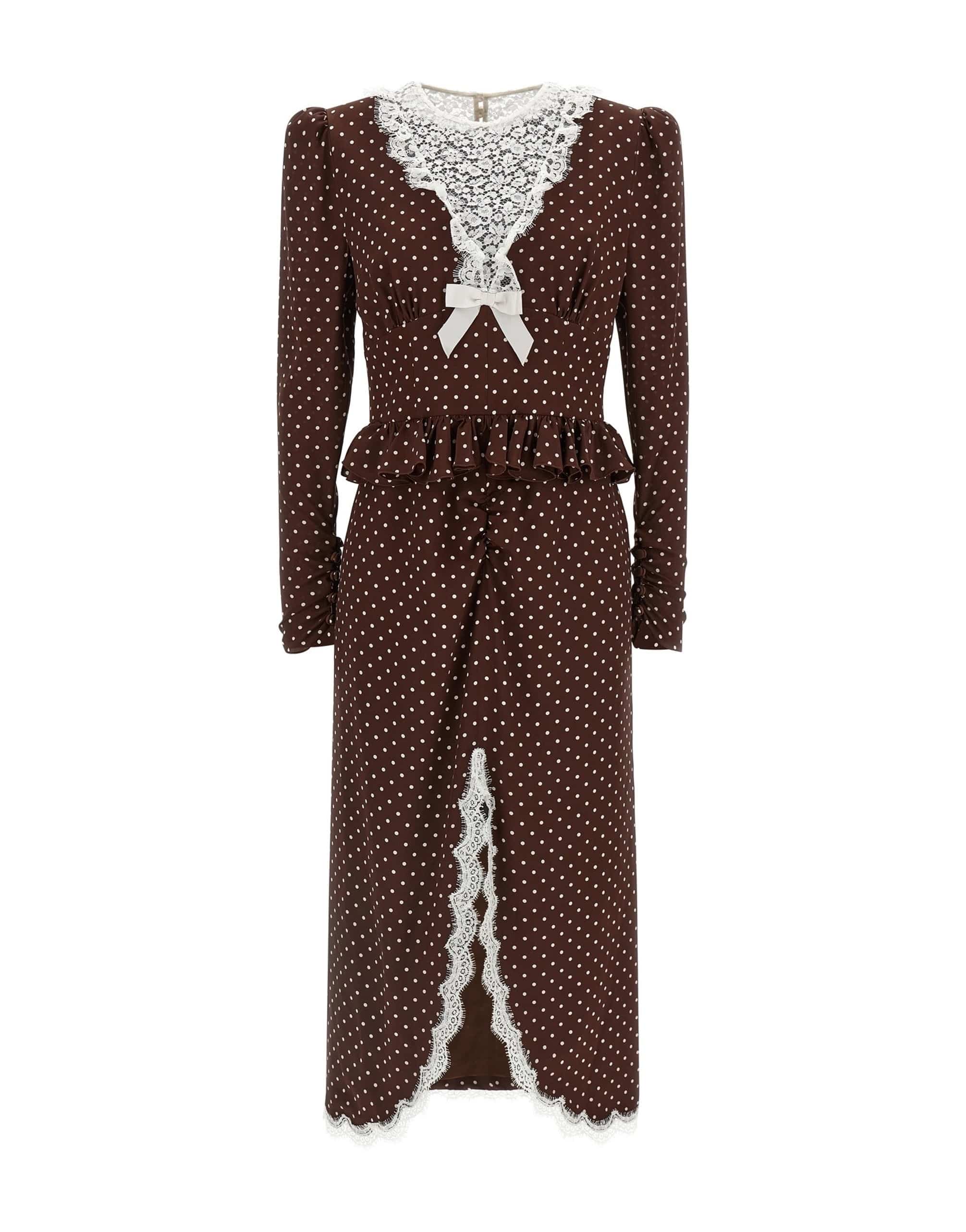 Alessandra Rich Alessandra Rich Polka Dot Midi Dress