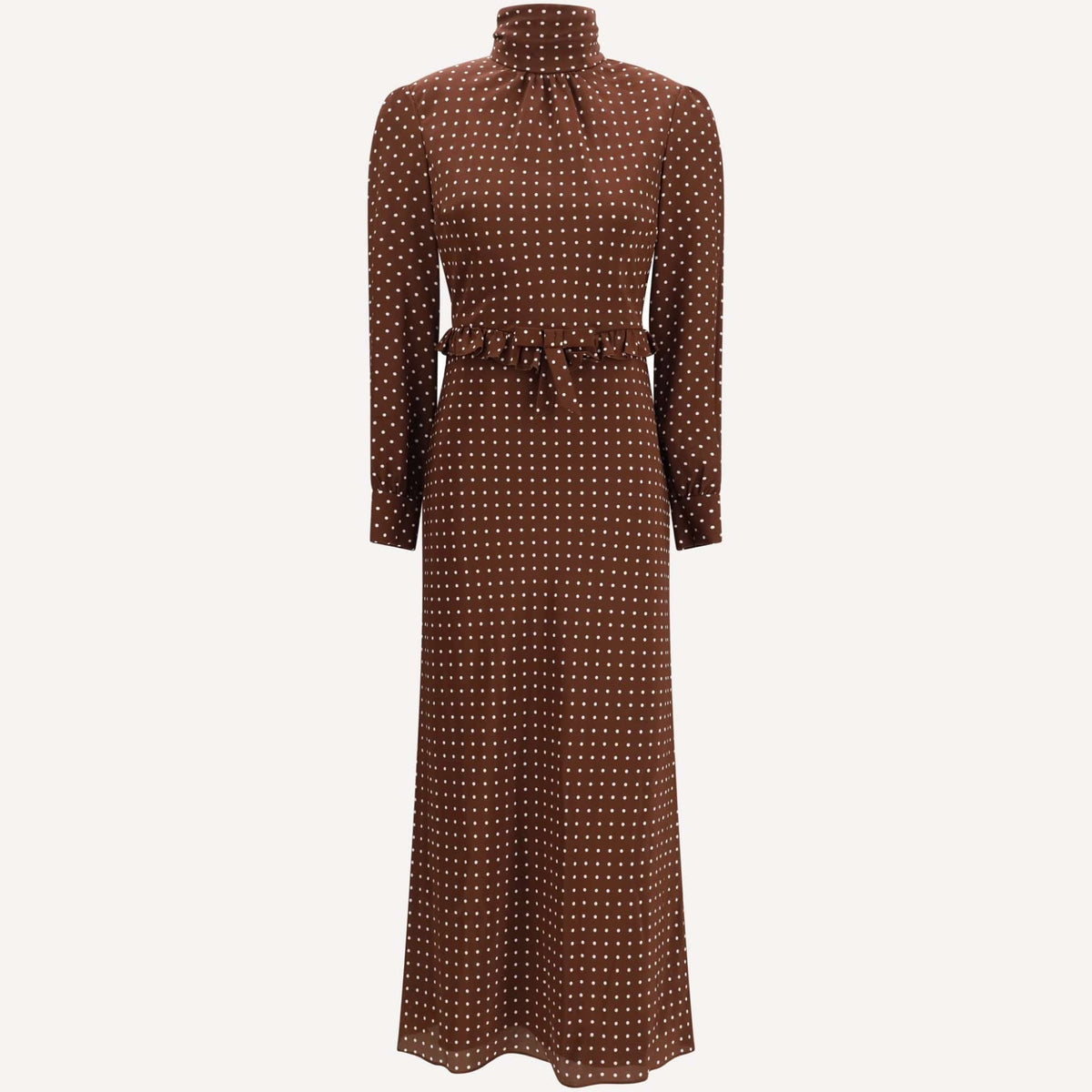 crepe de chine midi dress 100% Silk 14 Momme Crepe de Chine Printed Midi Dress Black / L